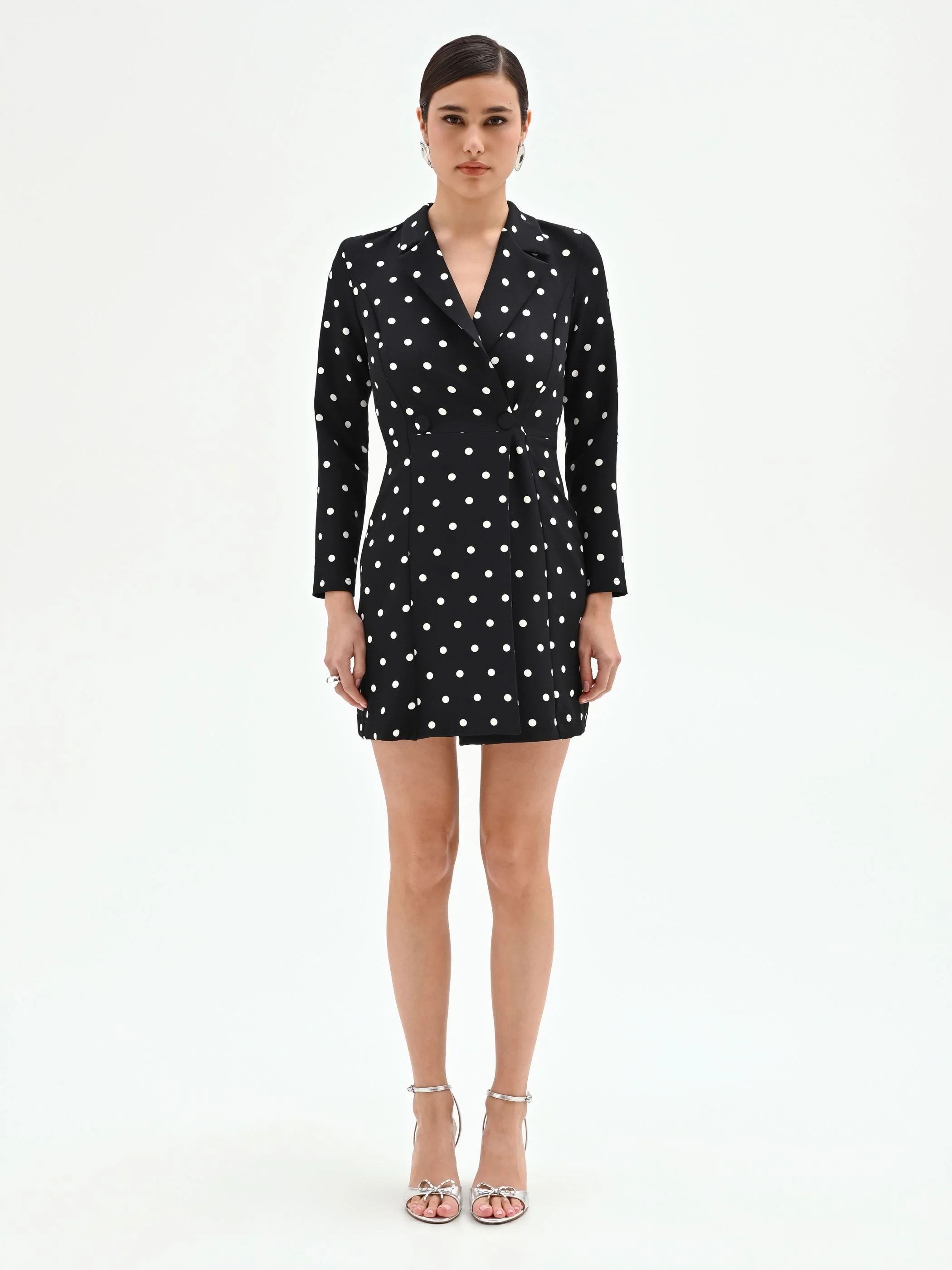 Abito blazer nero a pois