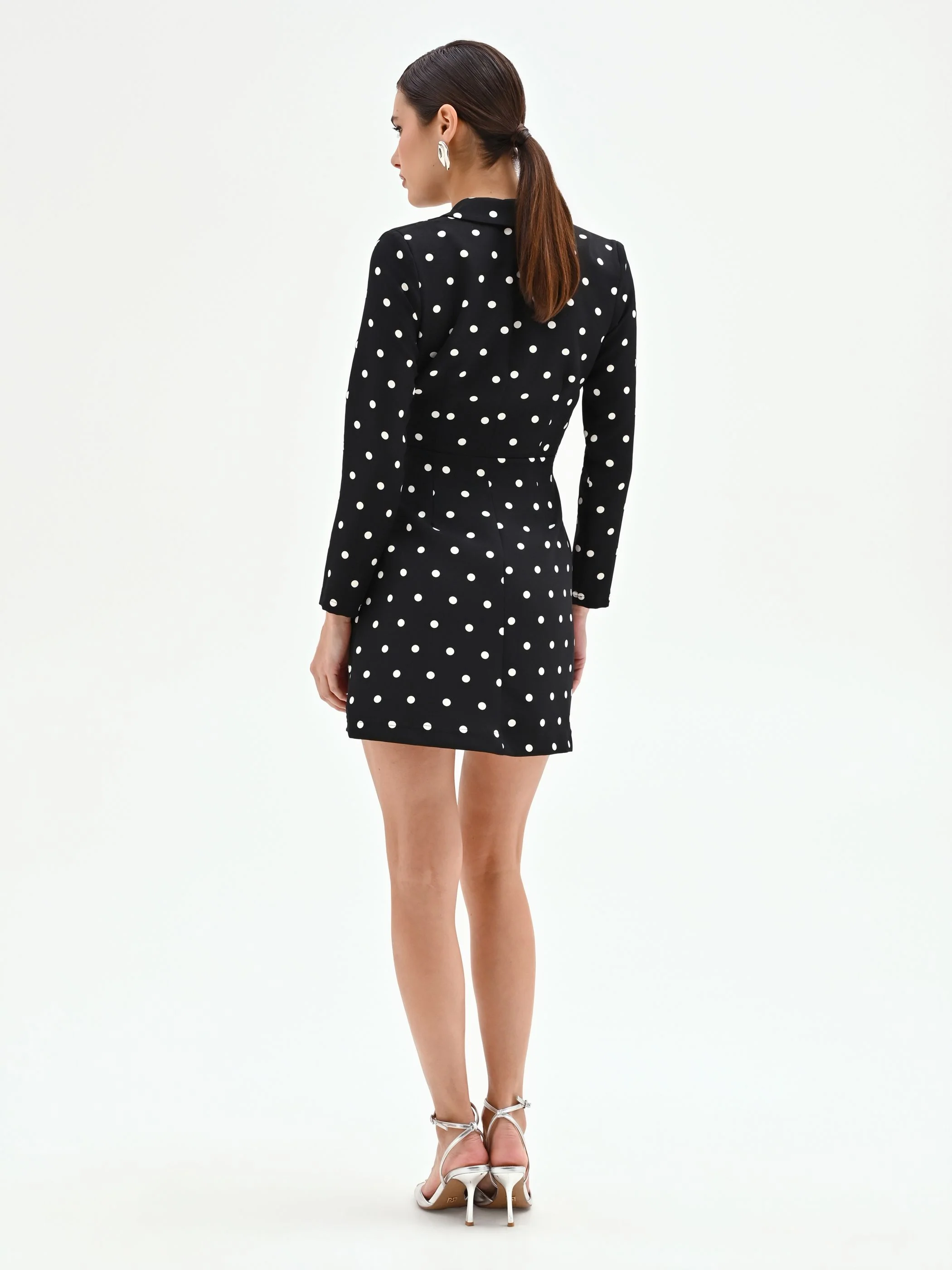 Abito blazer nero a pois - Image 2