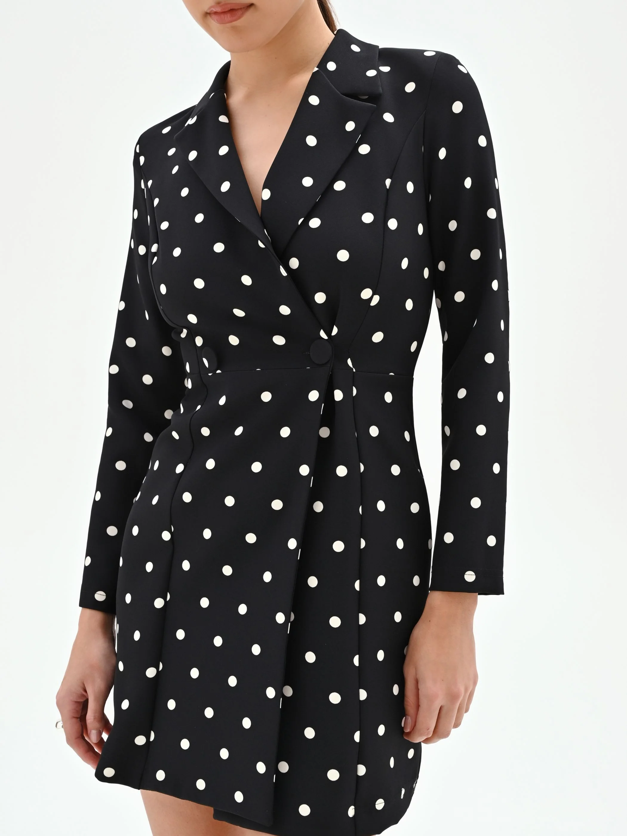 Abito blazer nero a pois - Image 3