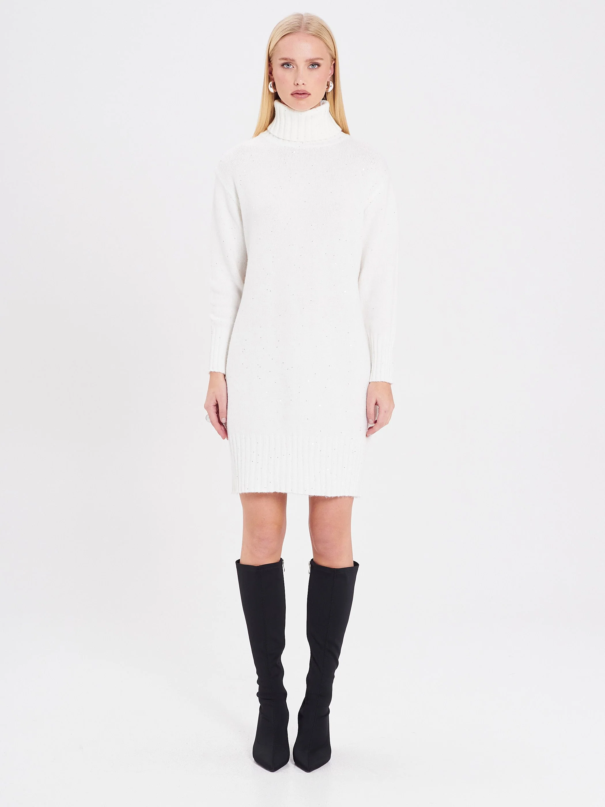 Abito in Maglia Bianco - Image 3