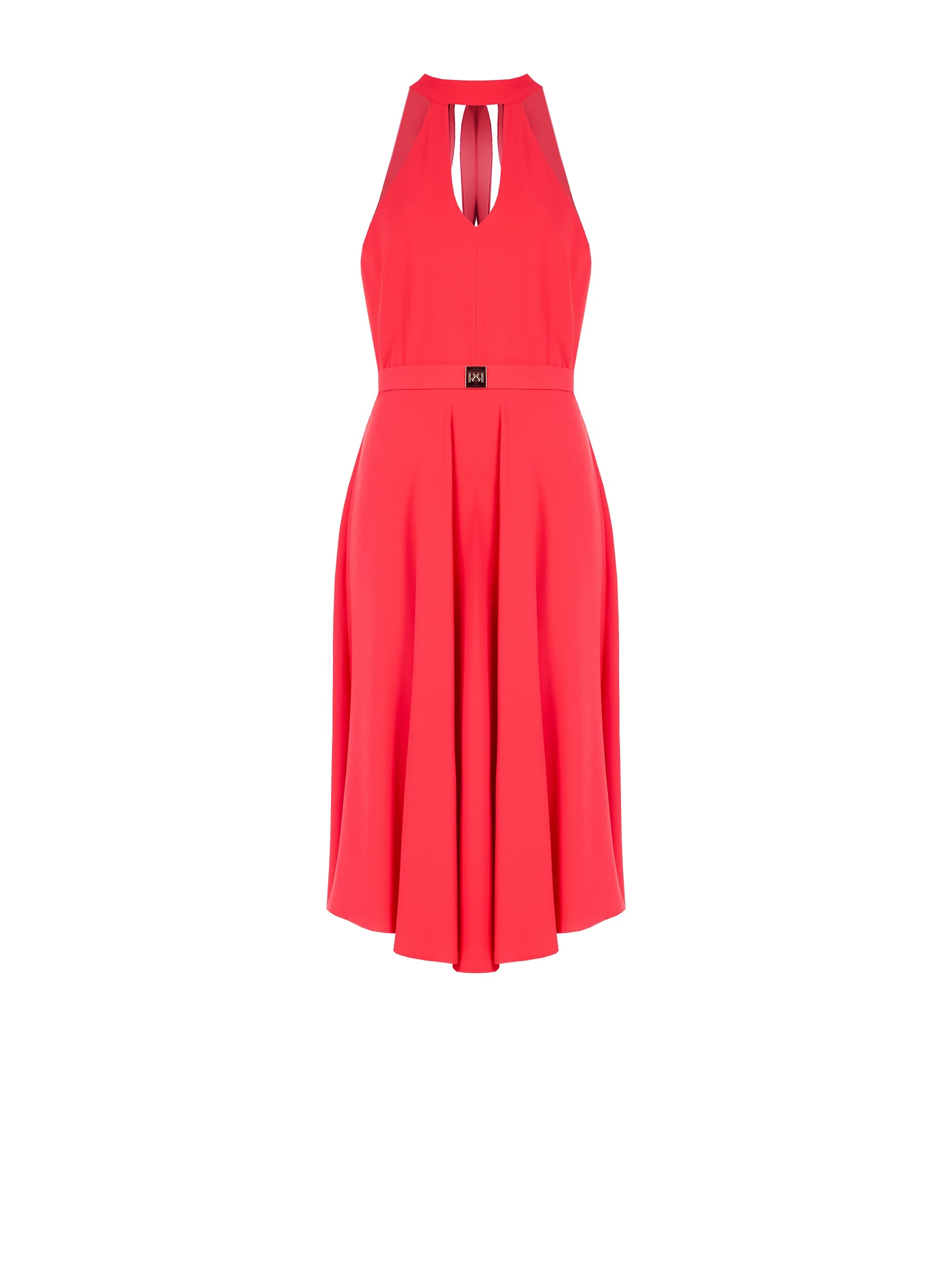 Abito midi rosso fragola in cadi - Image 5