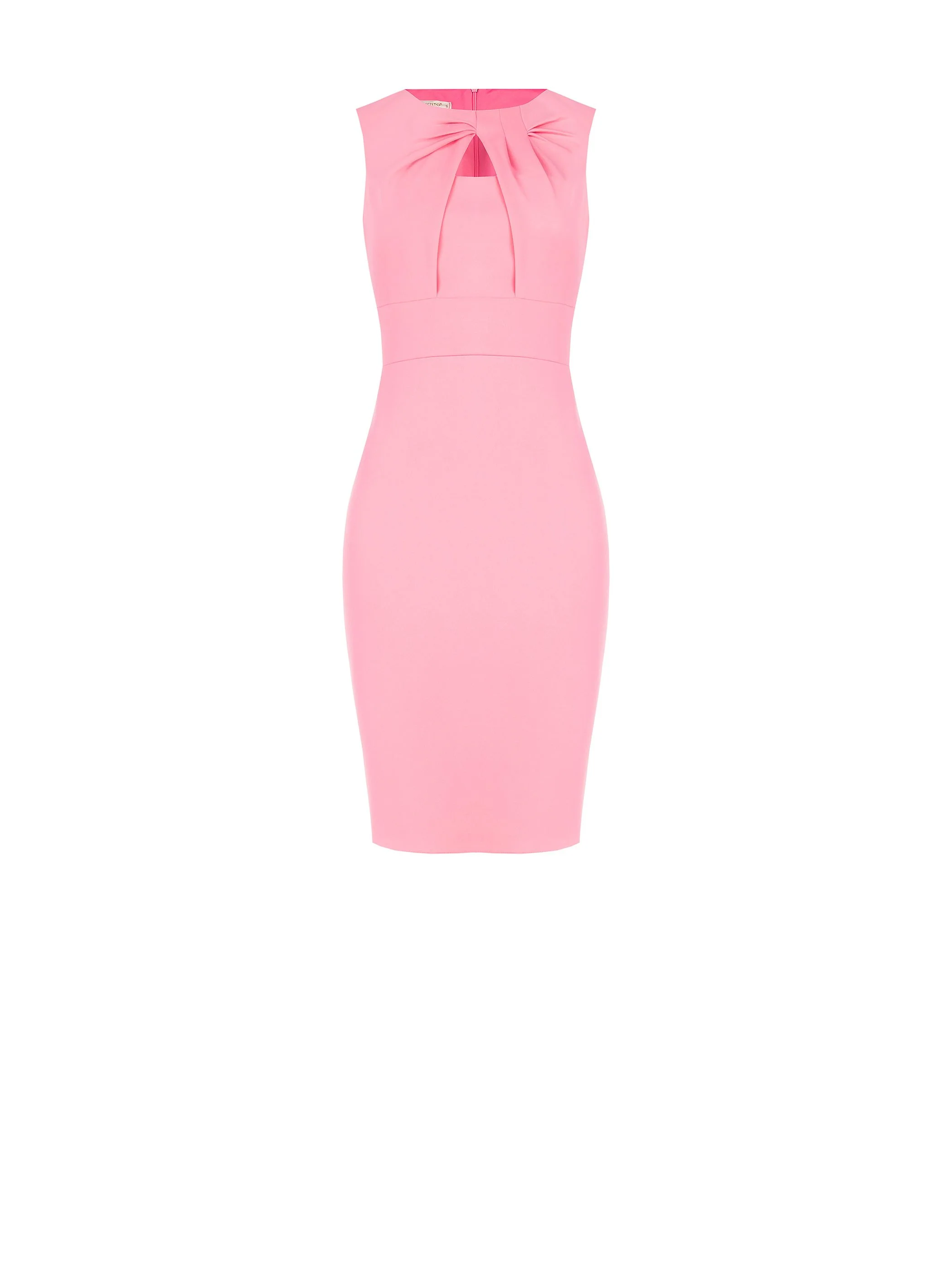Abito tubino rosa con nodo e cut-out - Image 5