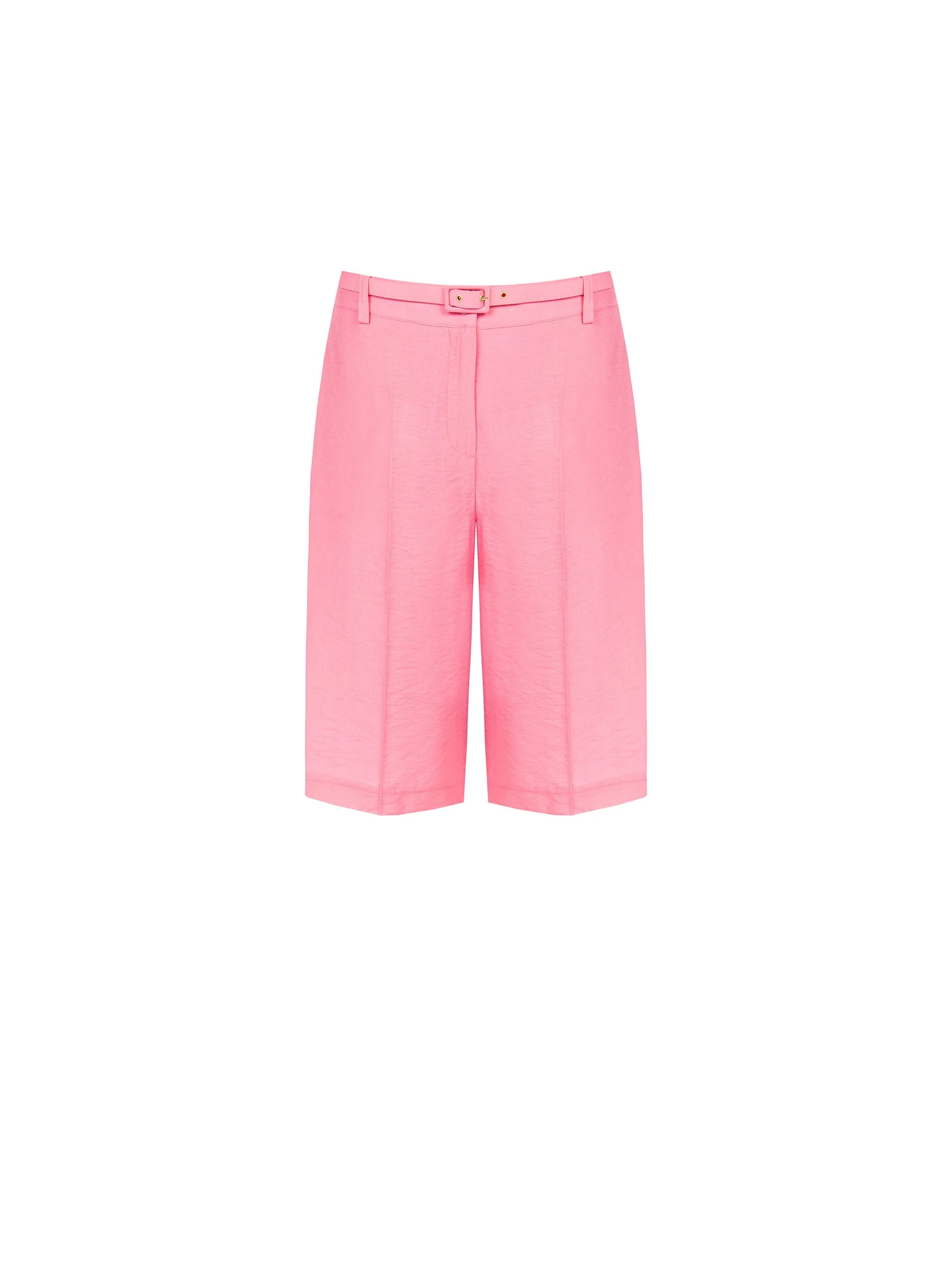 Bermuda rosa a vita alta con cintura - Image 6