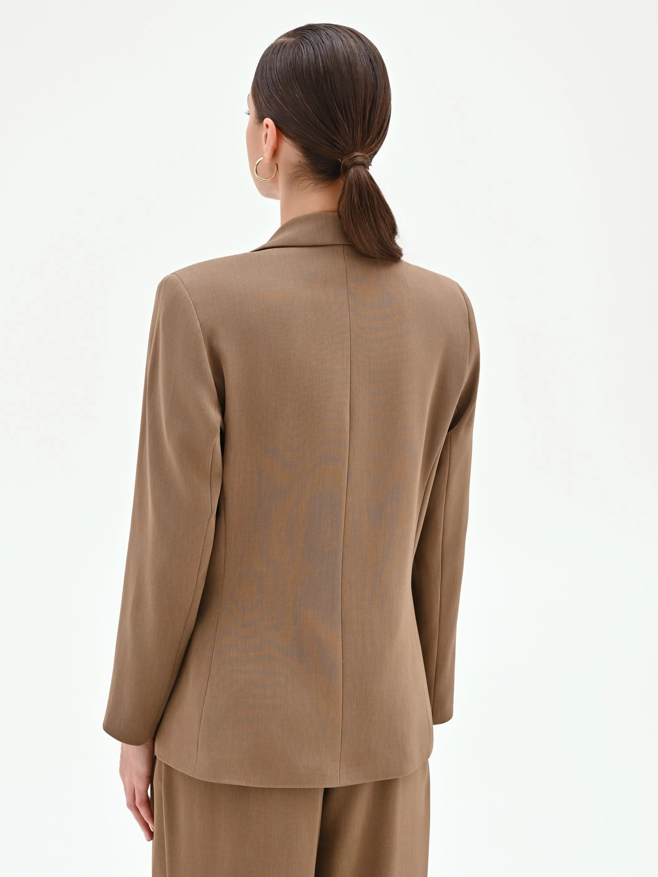 Blazer doppiopetto in cadi fango marrone - Image 4