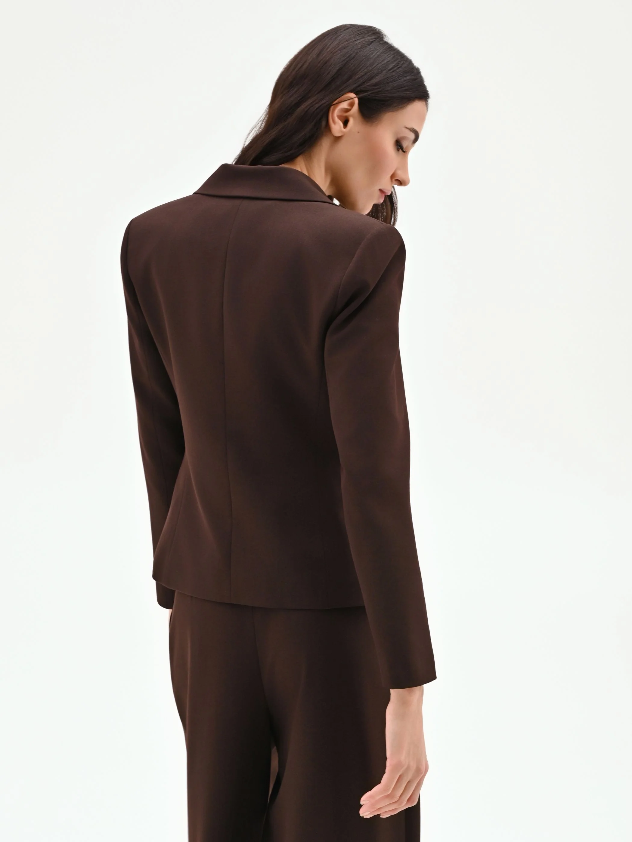 Blazer doppiopetto moro marrone con revers a lancia - Image 4