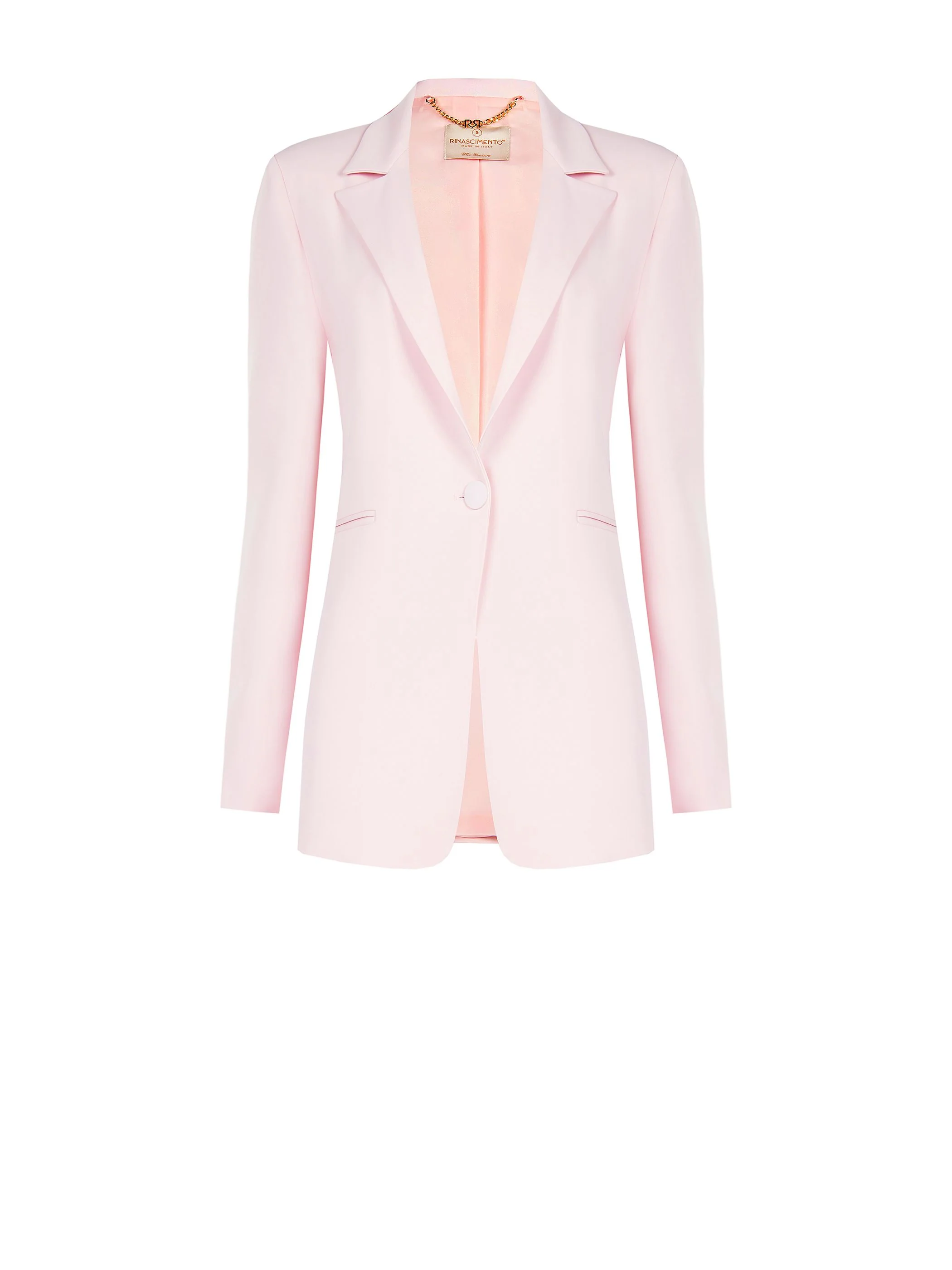 Blazer monopetto rosa pastello in cadi - Image 6
