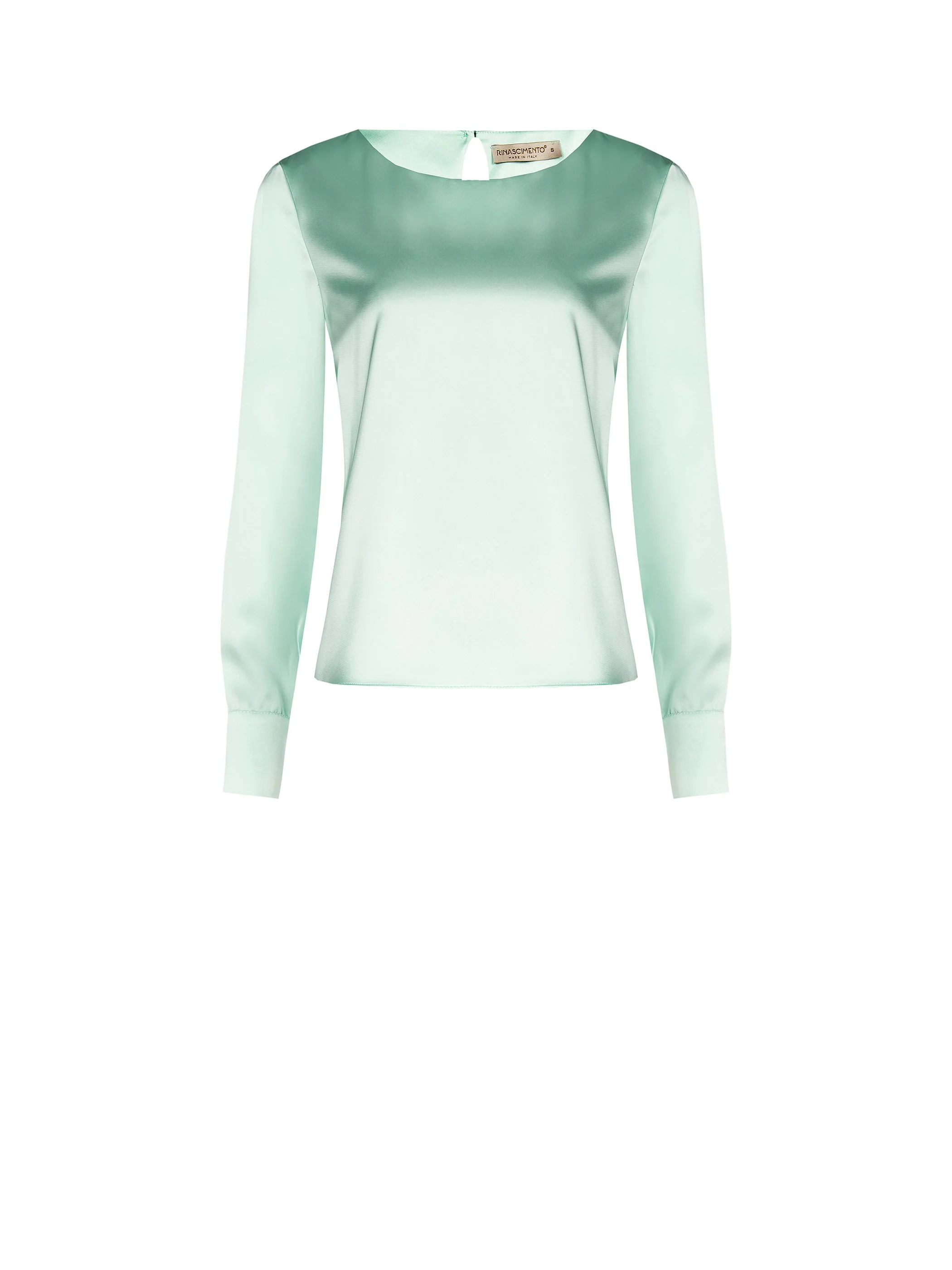 Blusa verde menta dalla linea essenziale - Image 6