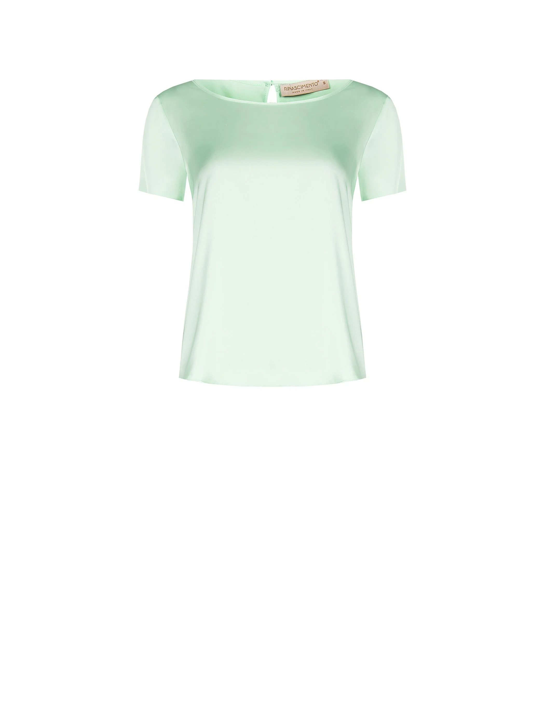 Blusa verde menta in tessuto fluido - Image 6
