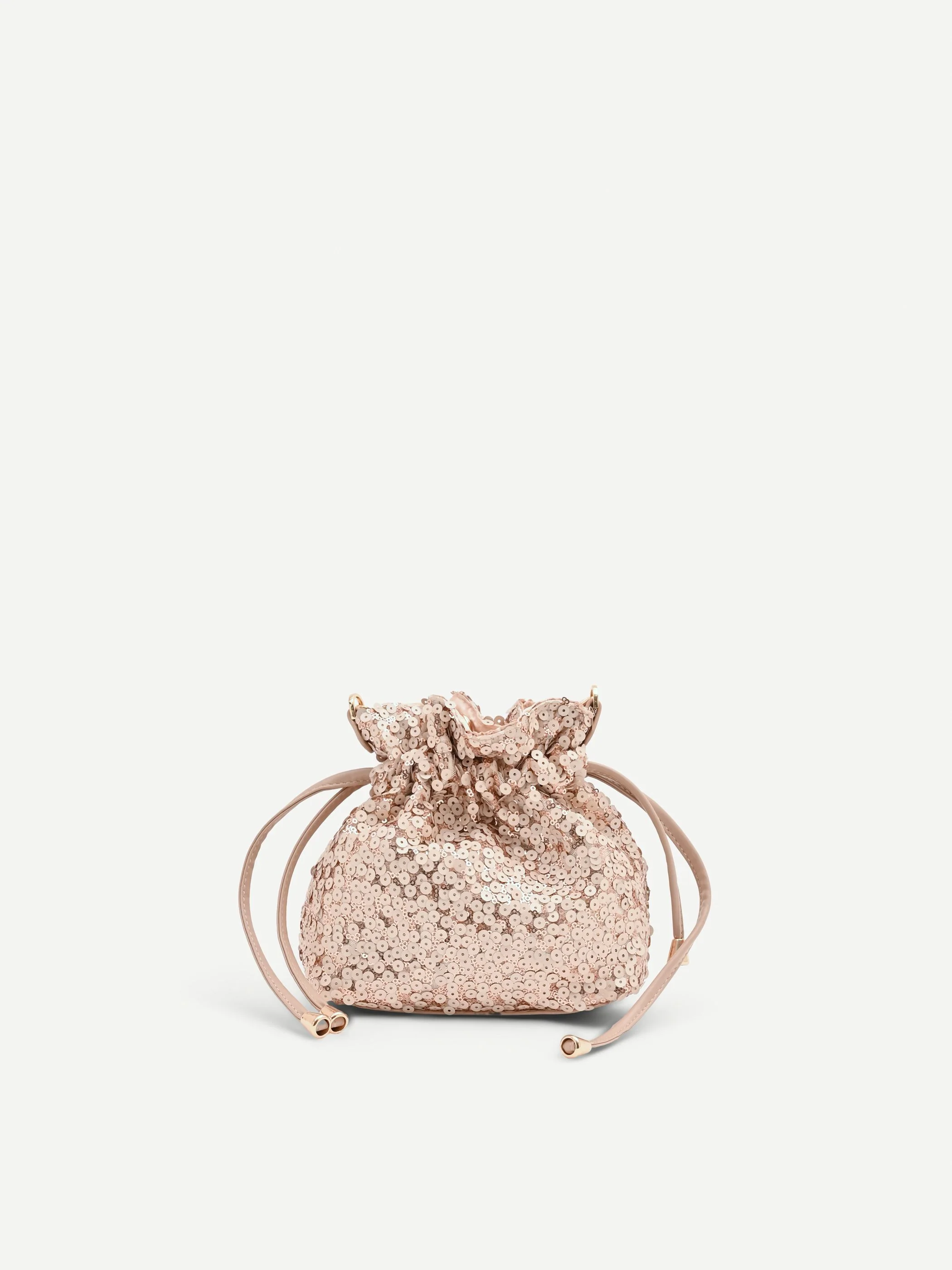 Borsa a sacca rosa con paillettes - Image 4
