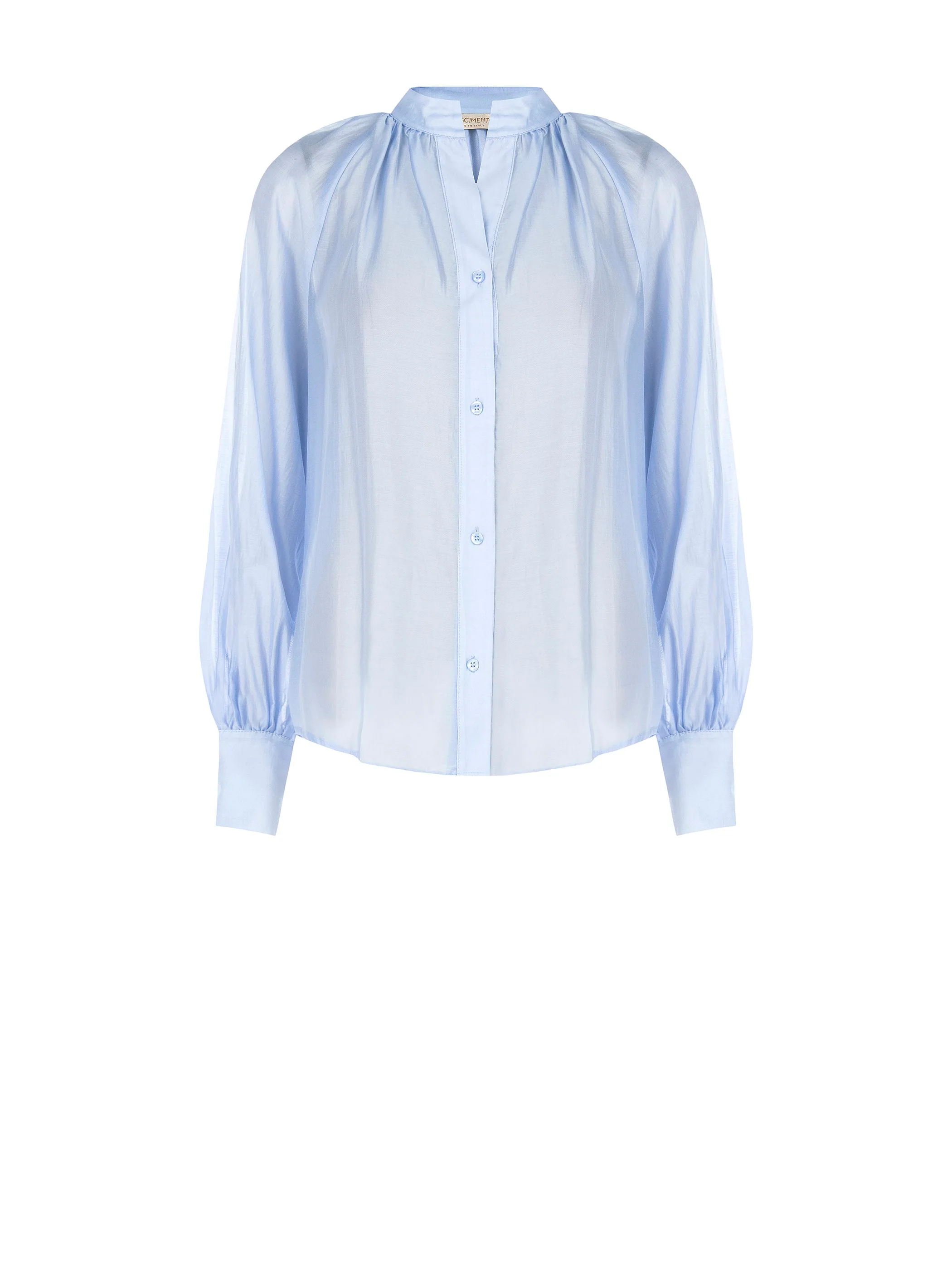 Camicia azzurro cielo in lyocell - Image 6