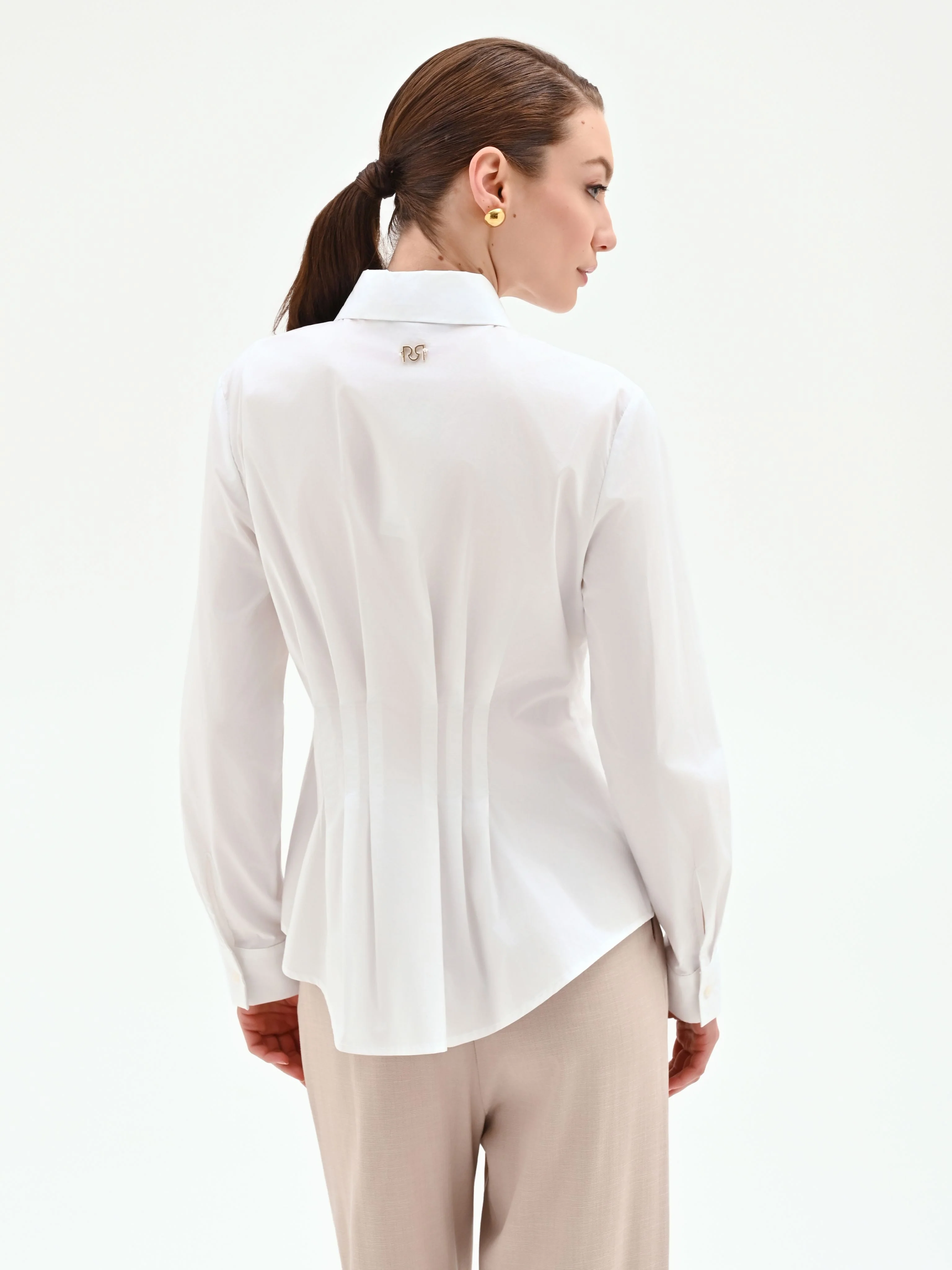 Camicia bianca con baschina - Image 3