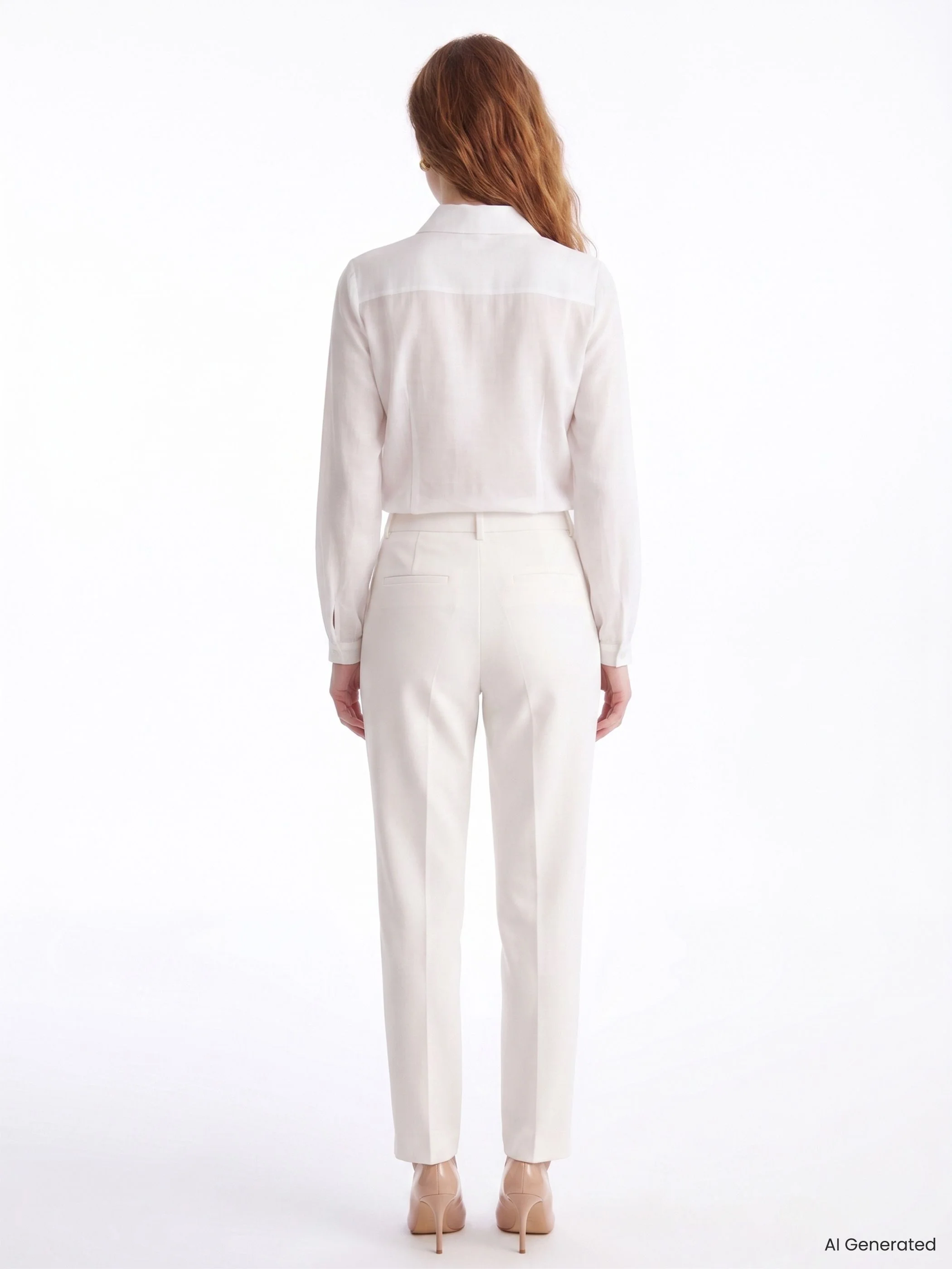Camicia con Rouches Bianco Panna - Image 2
