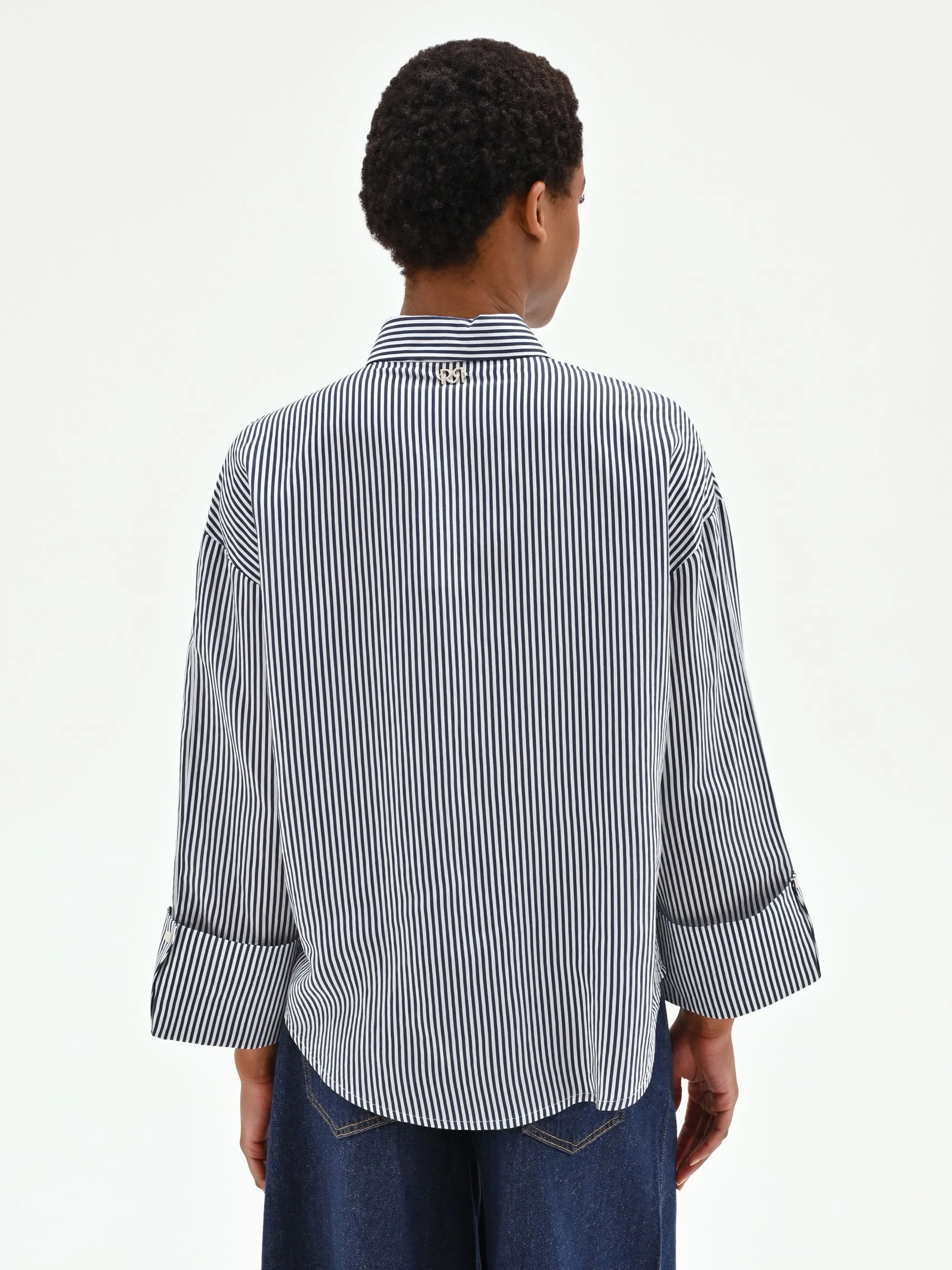 Camicia in viscosa a righe dal volume morbido - Image 3