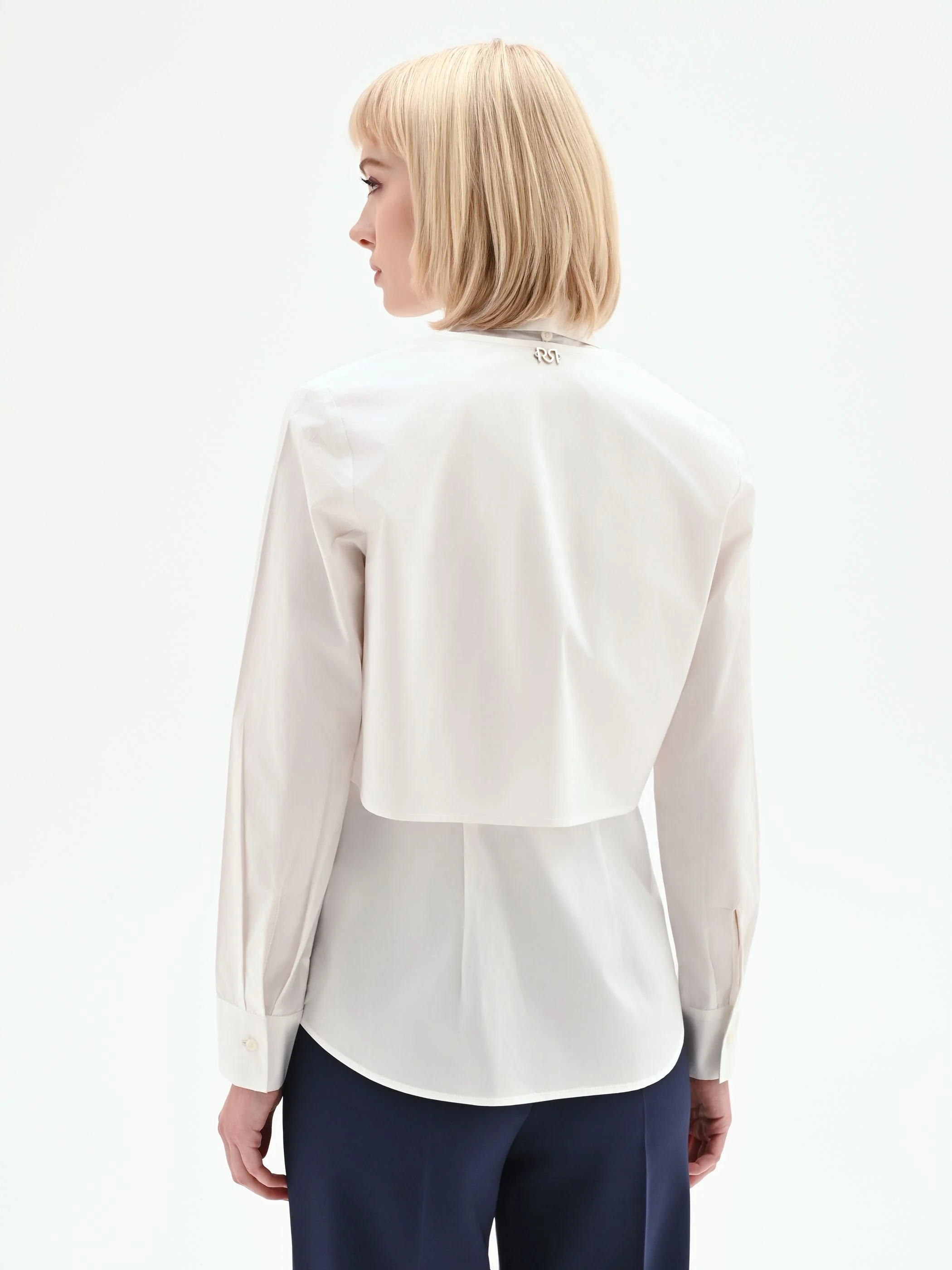 Camicia tre-in-uno bianca in cotone - Image 3