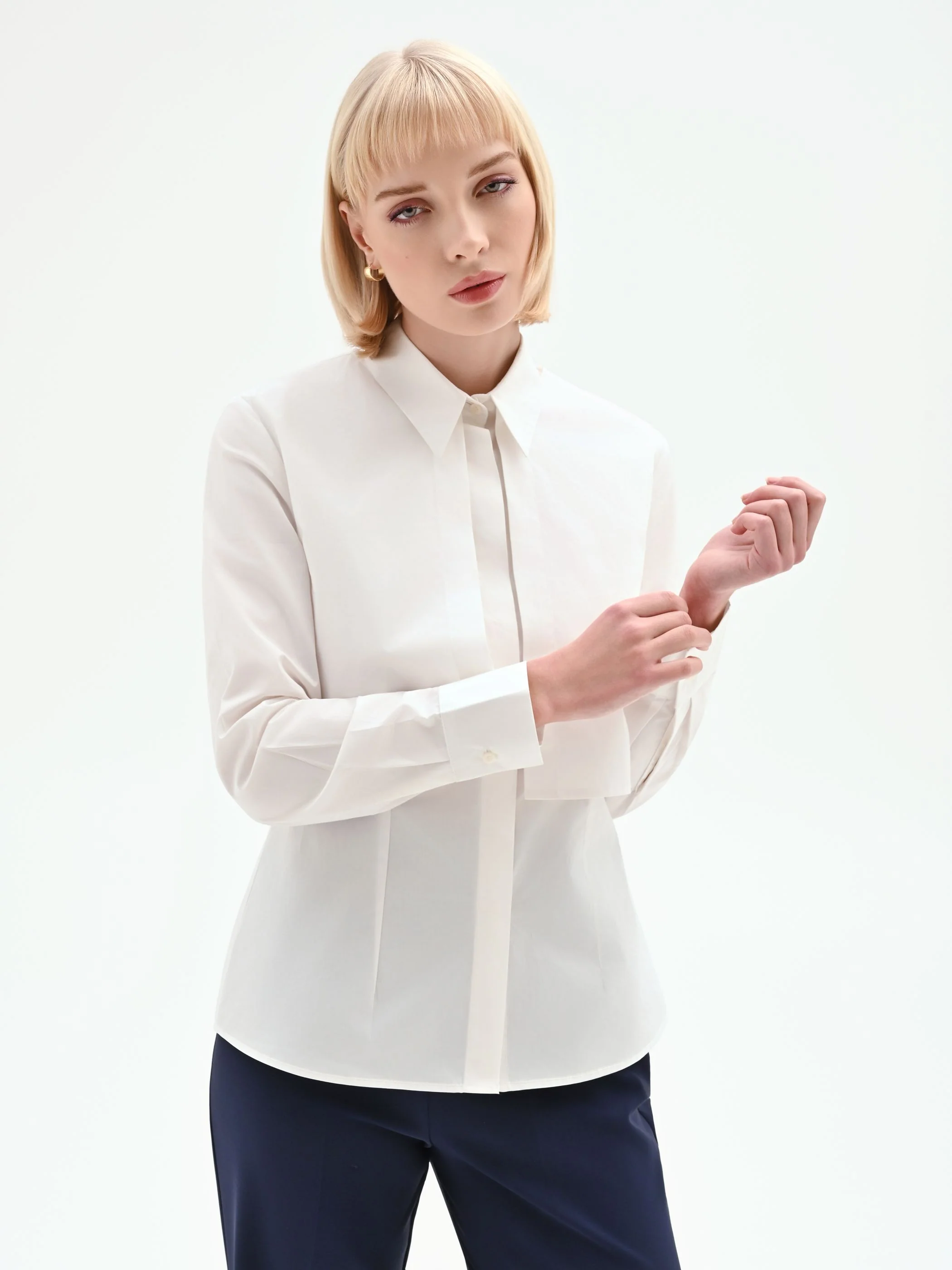 Camicia tre-in-uno bianca in cotone - Image 5