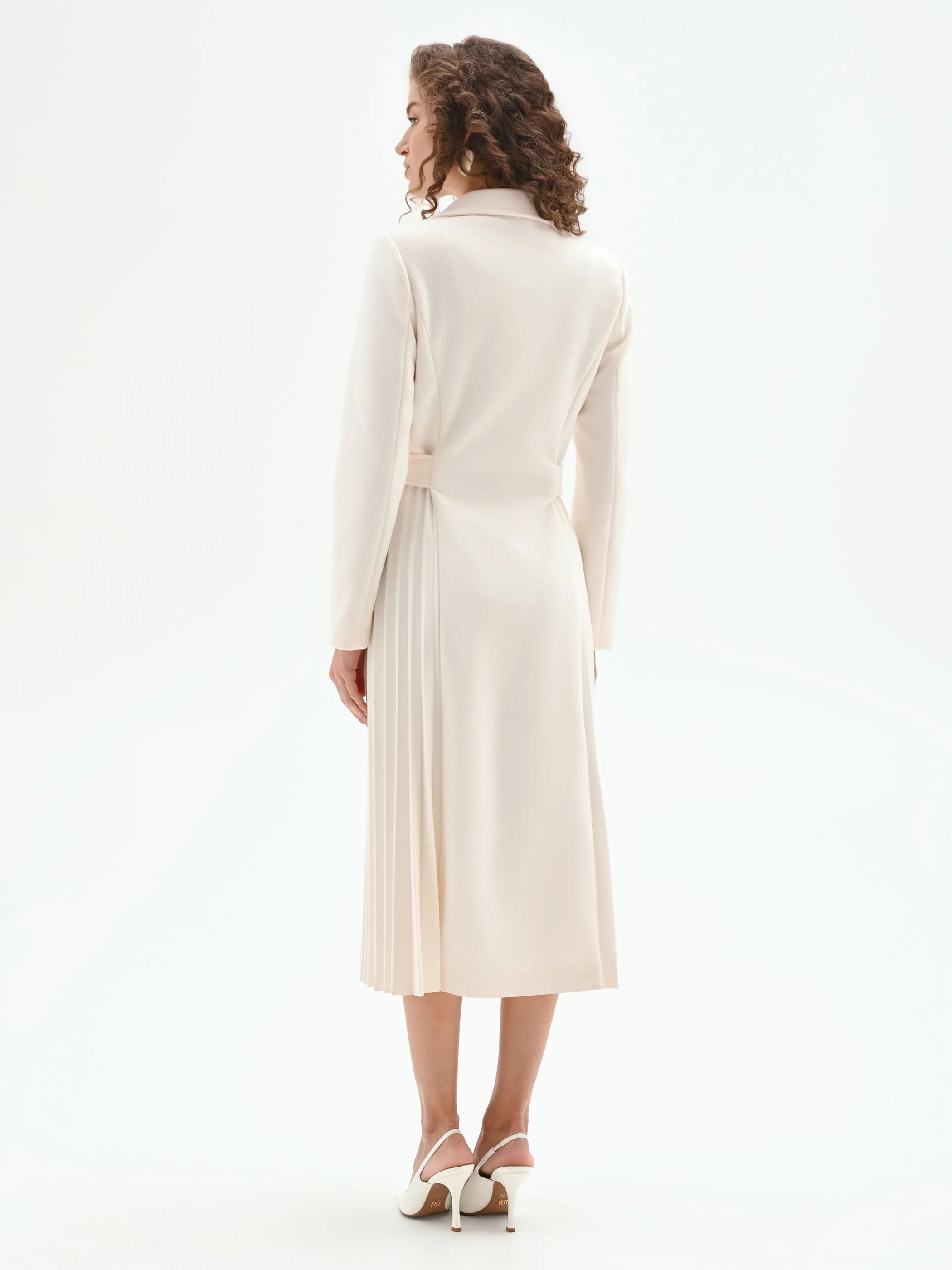 Cappotto bianco plissé - Image 2