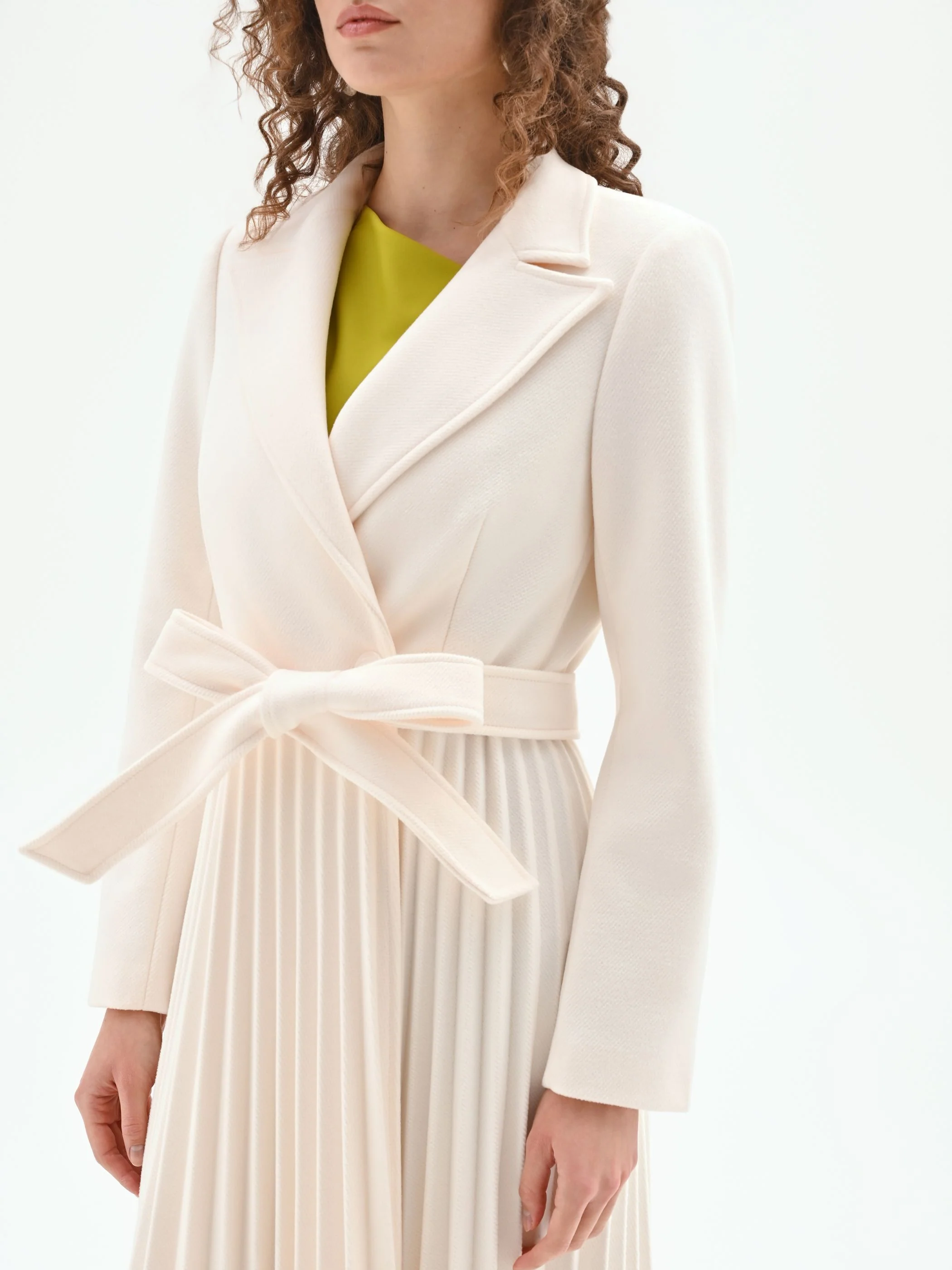 Cappotto bianco plissé - Image 3