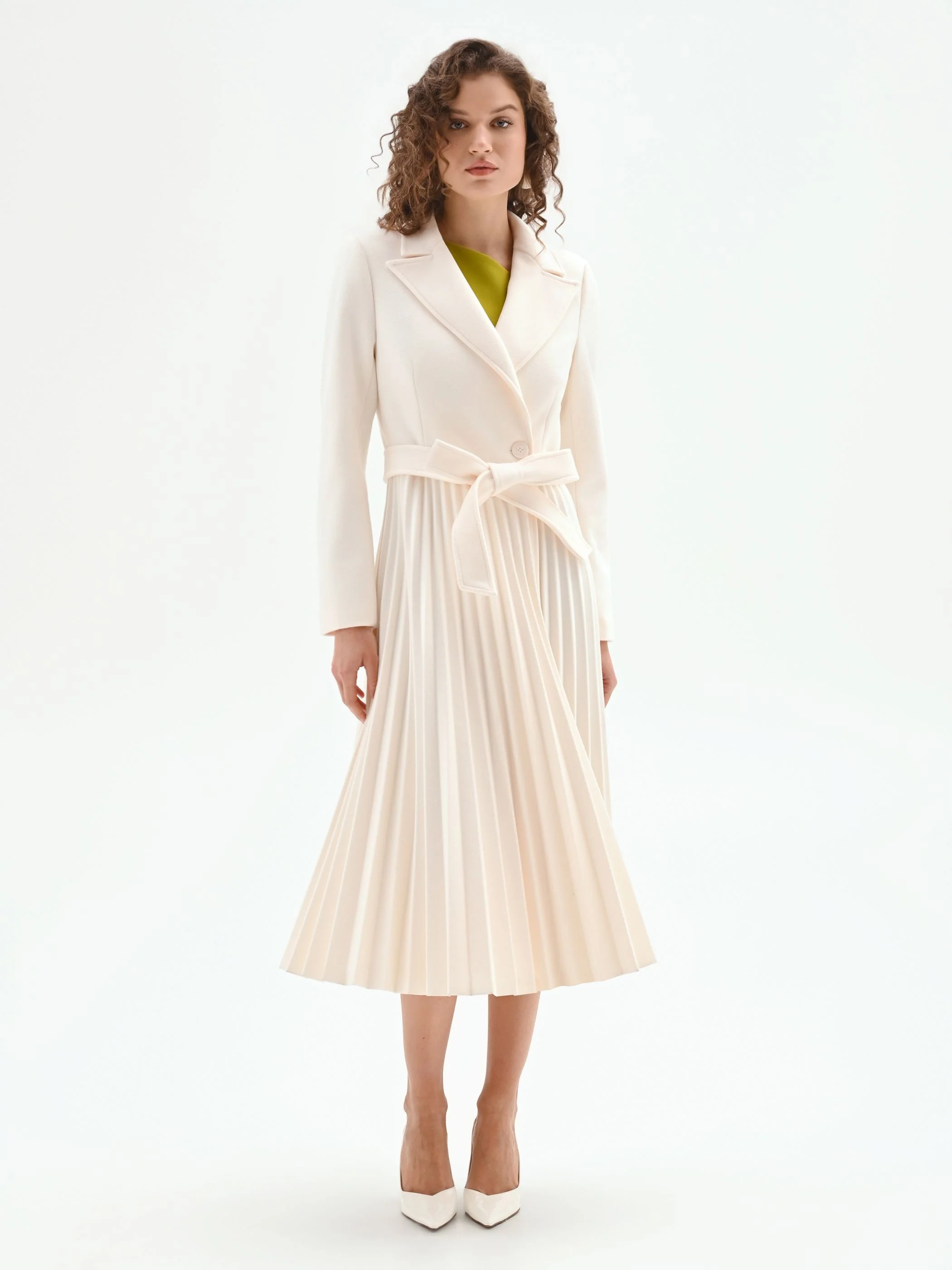 Cappotto bianco plissé - Image 4