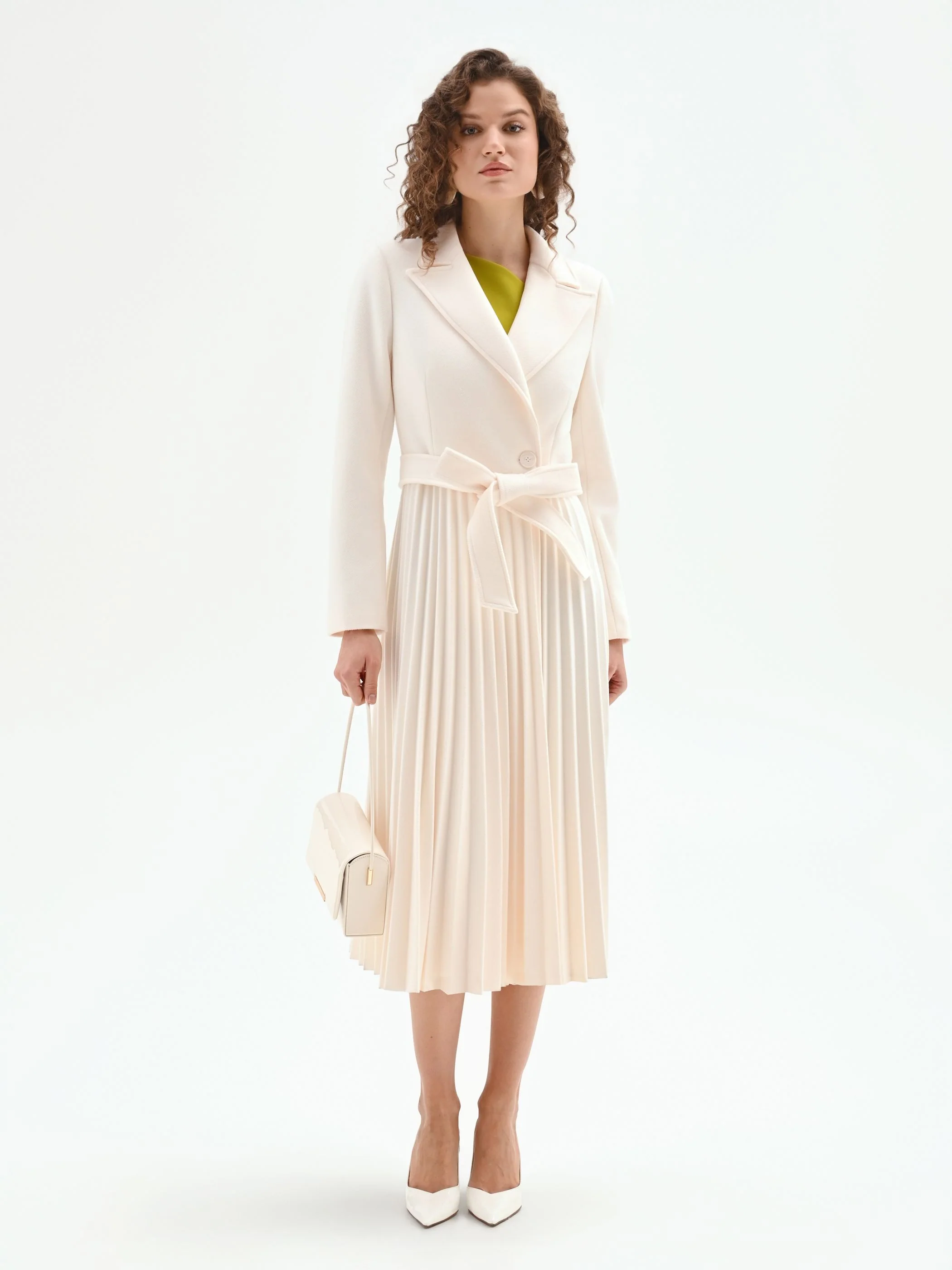 Cappotto bianco plissé - Image 5