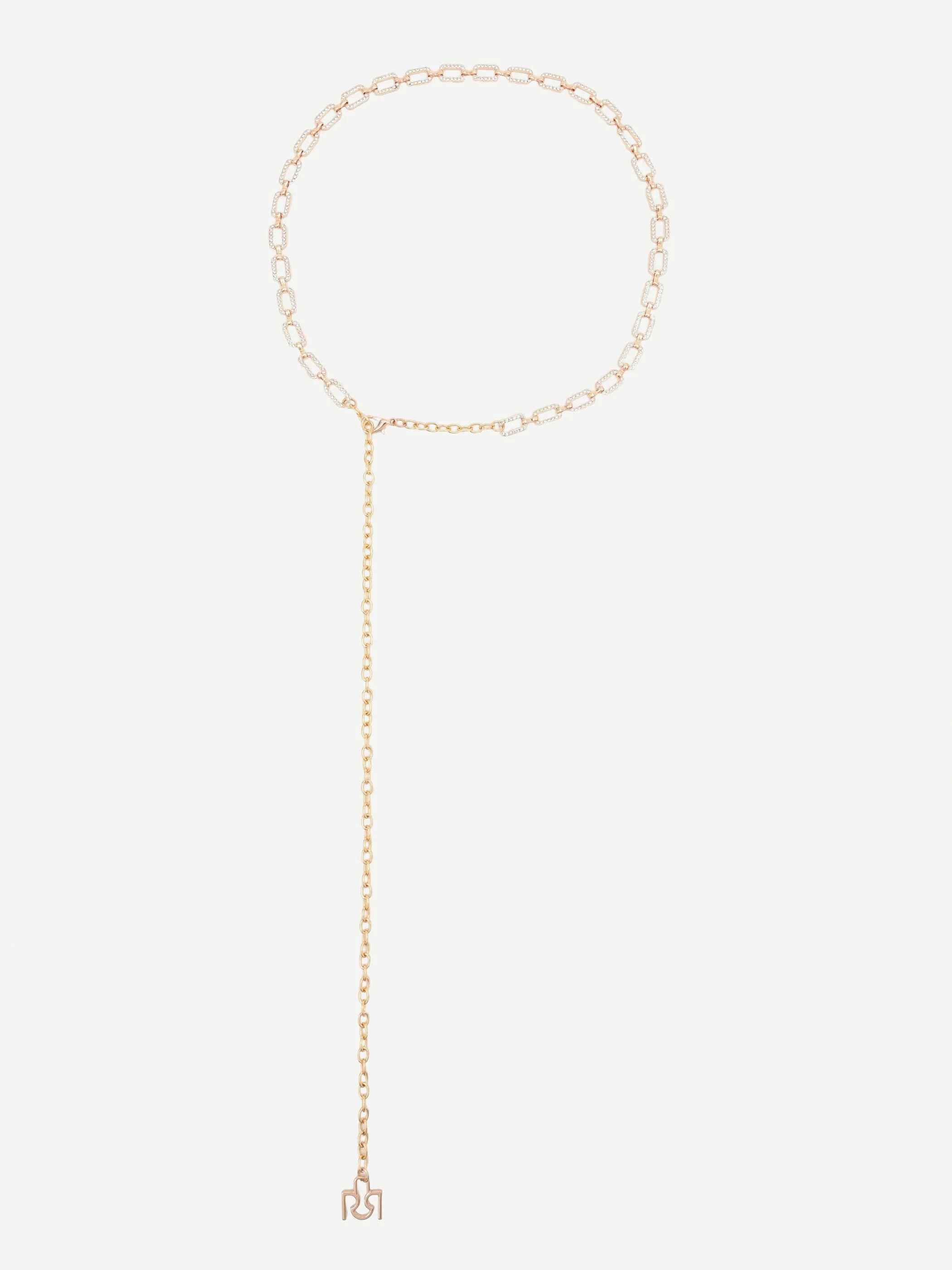 Cintura a catena oro con cristalli - Image 4