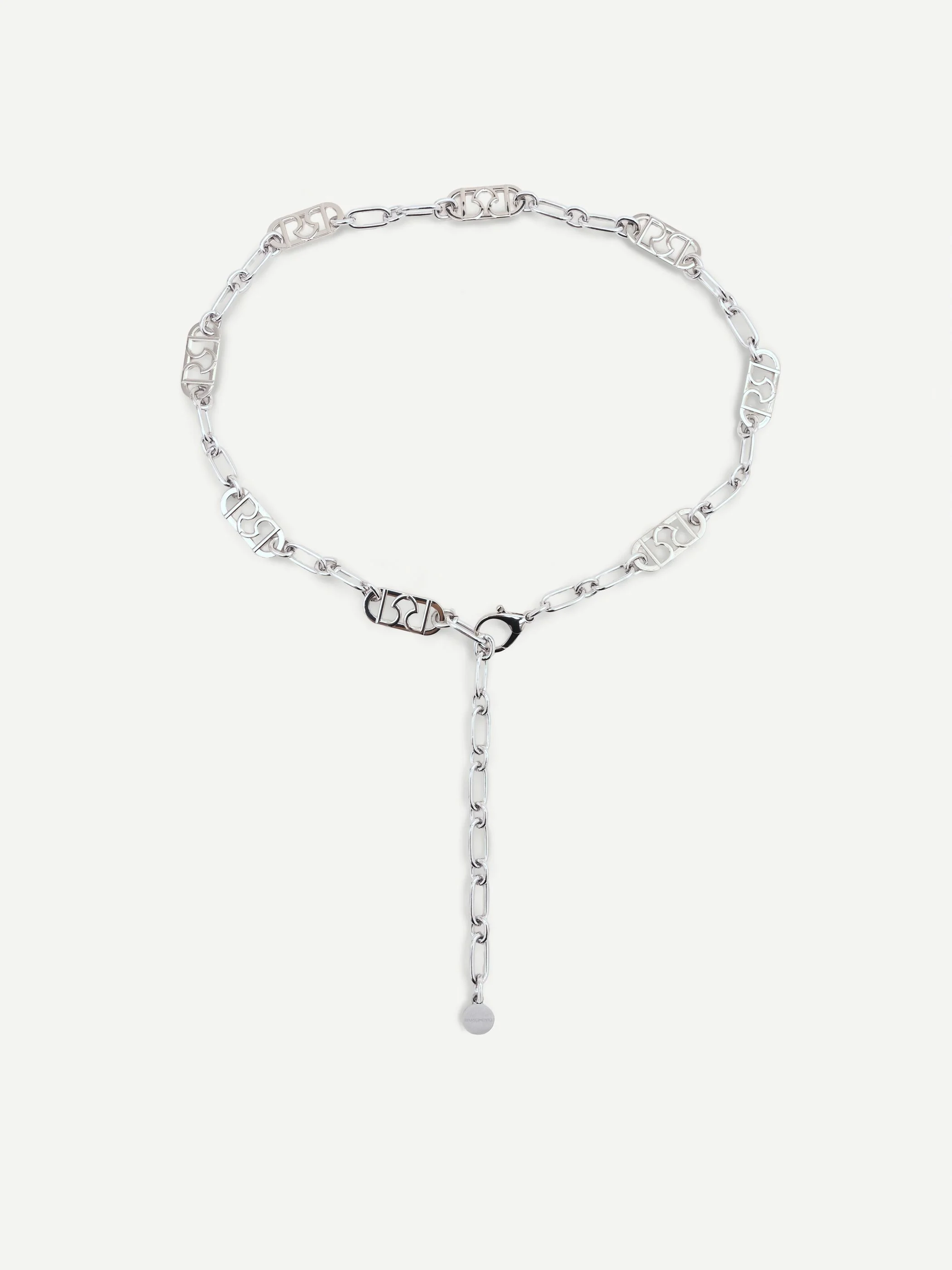 Cintura catena argento con monogramma traforato - Image 3