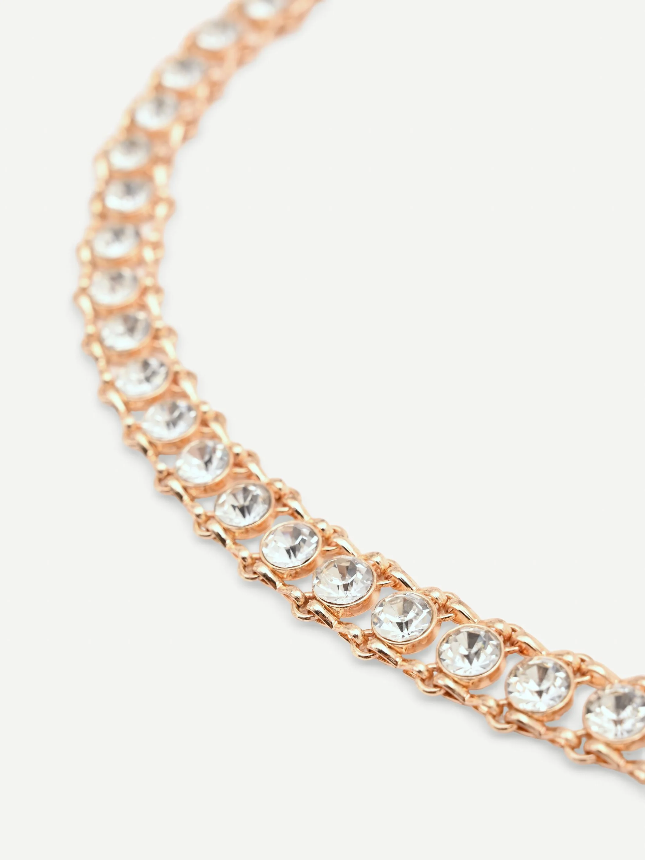 Cintura gioiello oro a catena con brillantini - Image 2