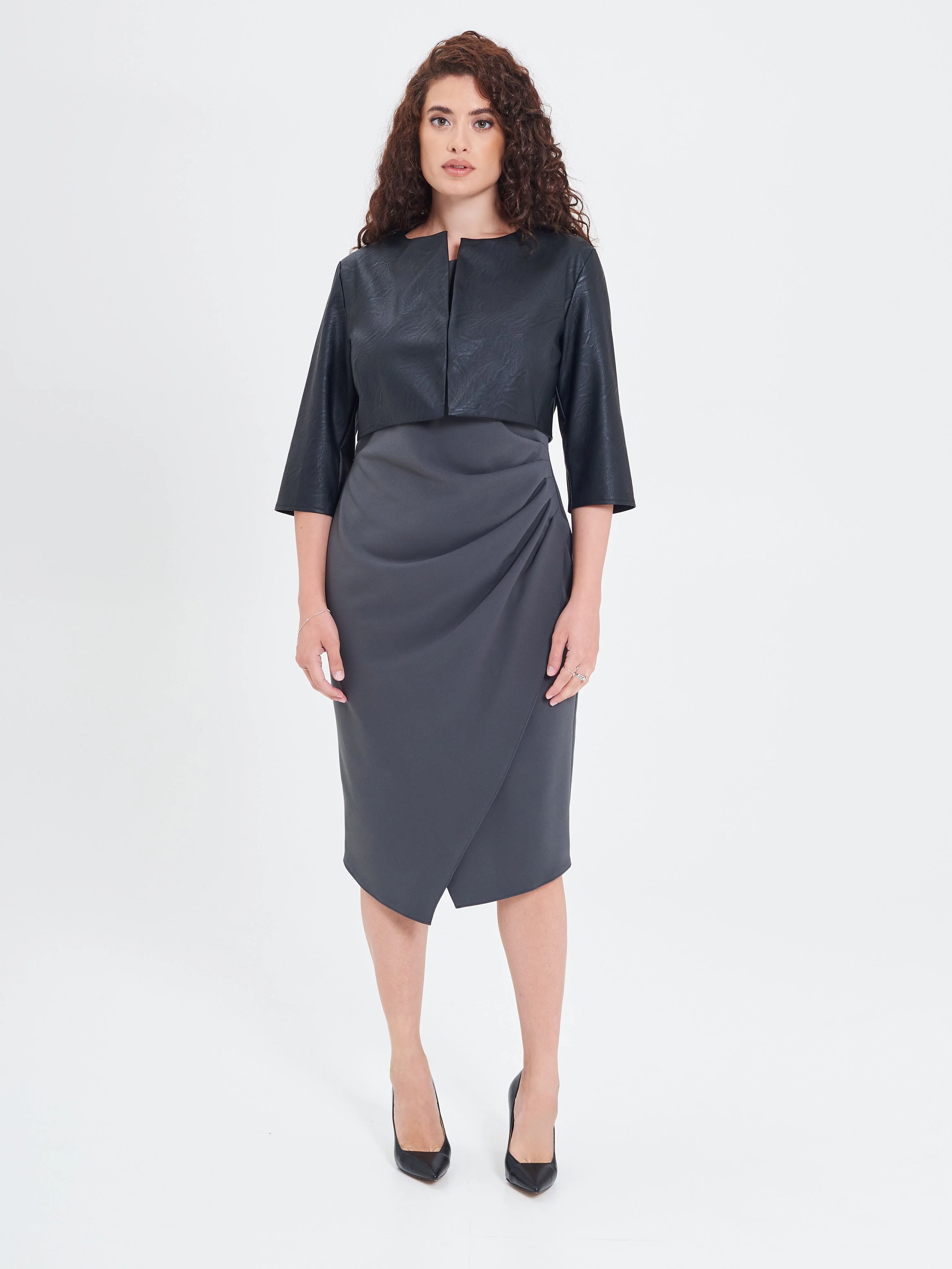 Coprispalle Curvy in Simil Pelle Nero - Image 5