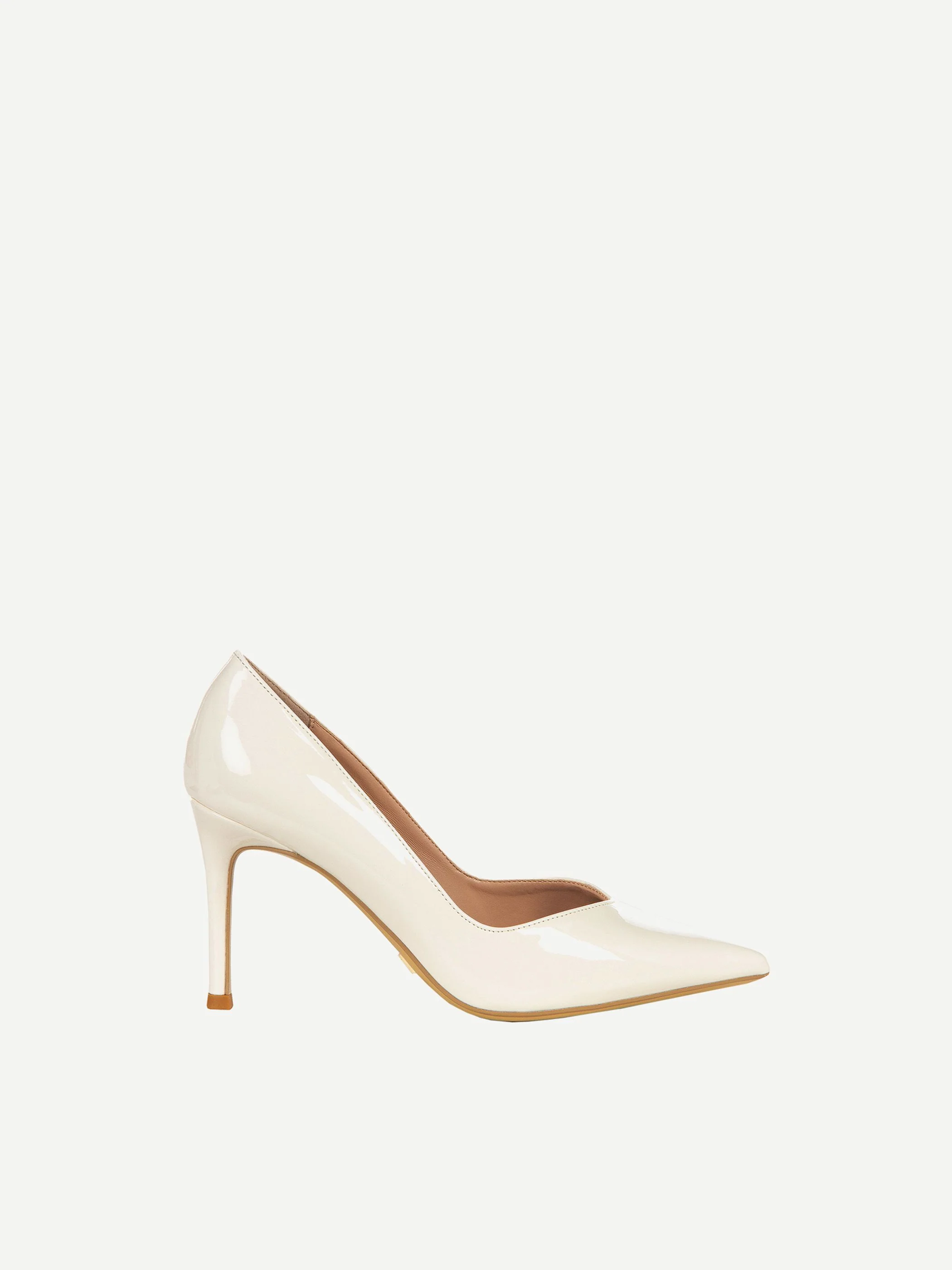 Décolleté beige in vernice - Image 2