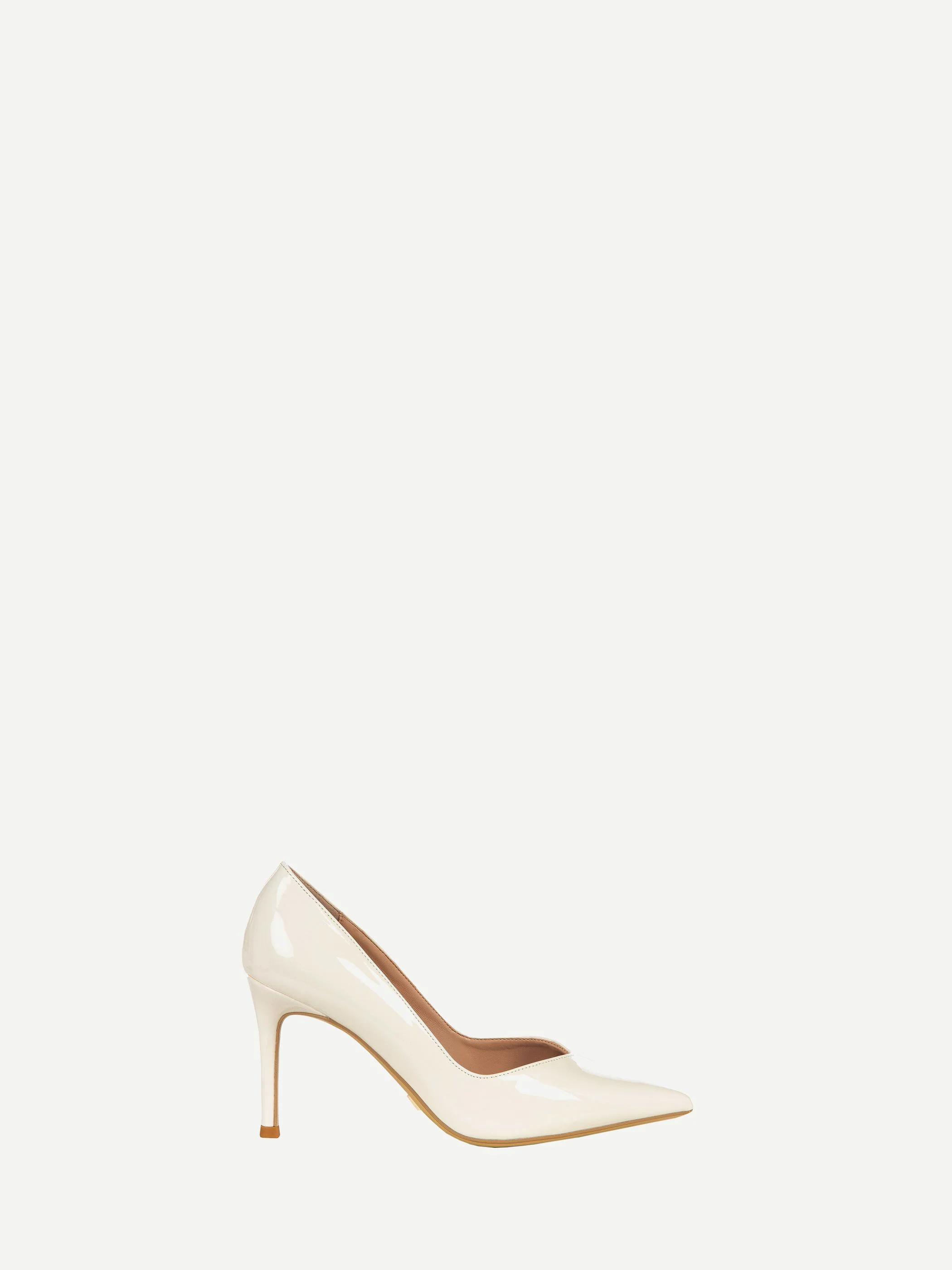 Décolleté beige in vernice - Image 4