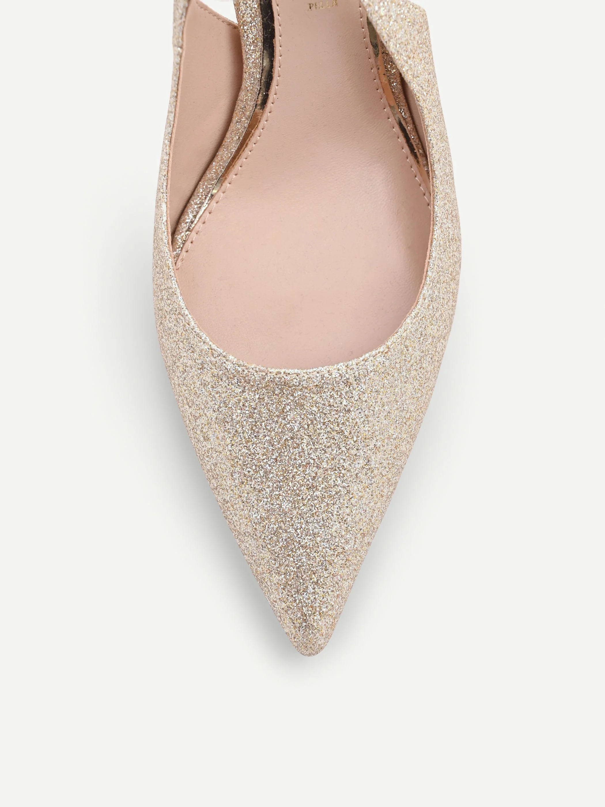 Décolleté oro in tessuto glitter - Image 4