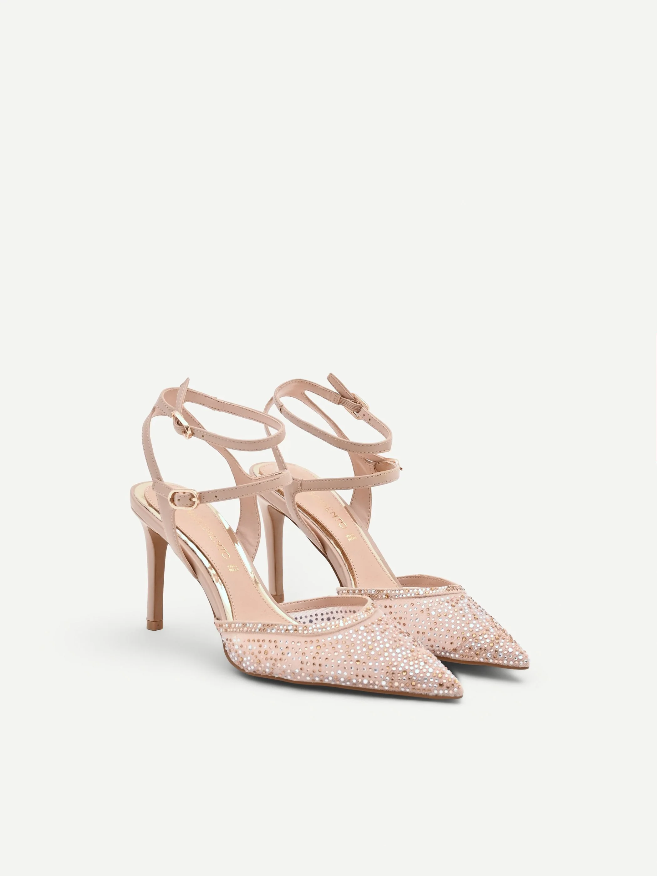 Décolleté rosa cipria con cristalli - Image 2