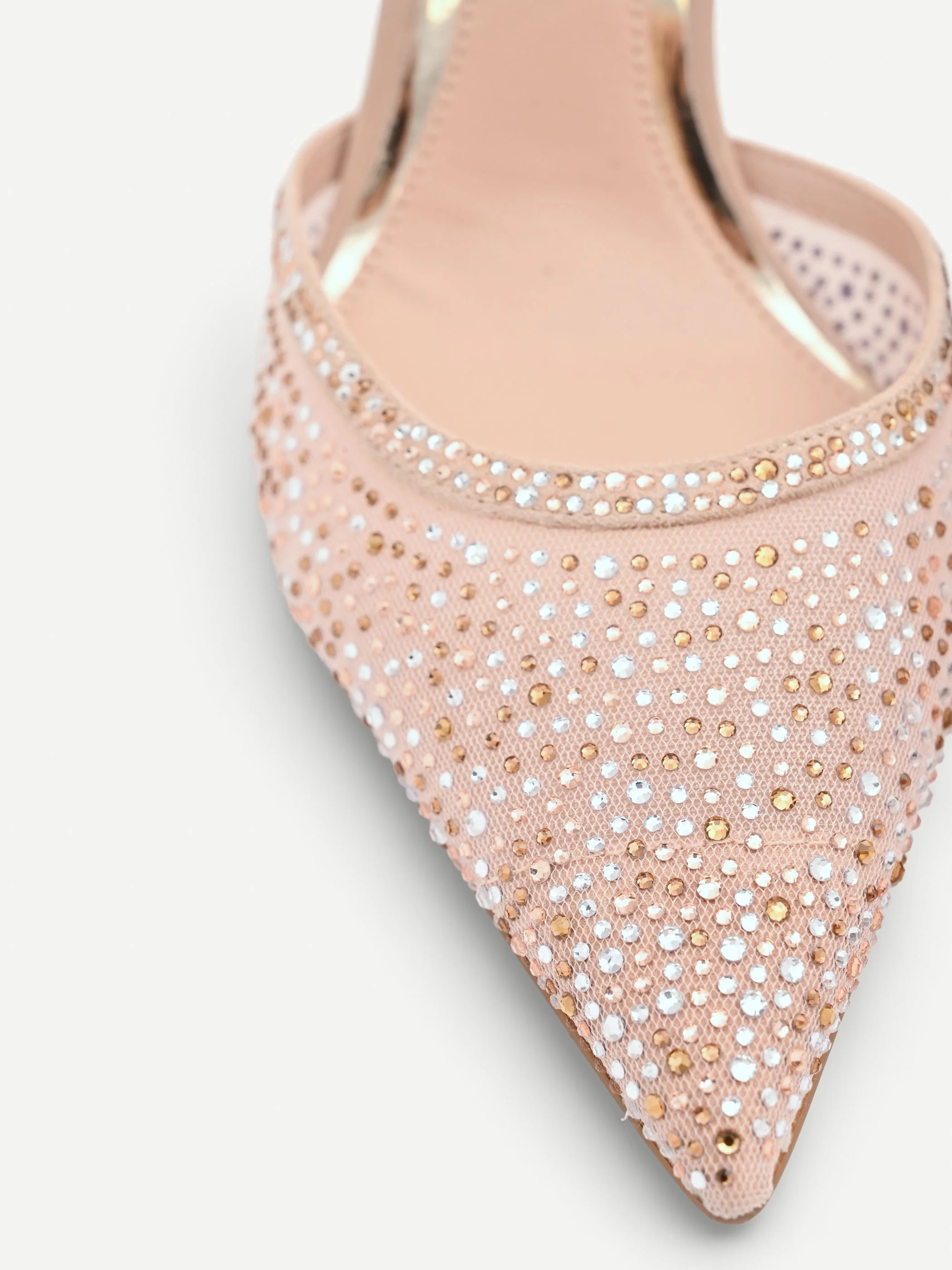 Décolleté rosa cipria con cristalli - Image 3