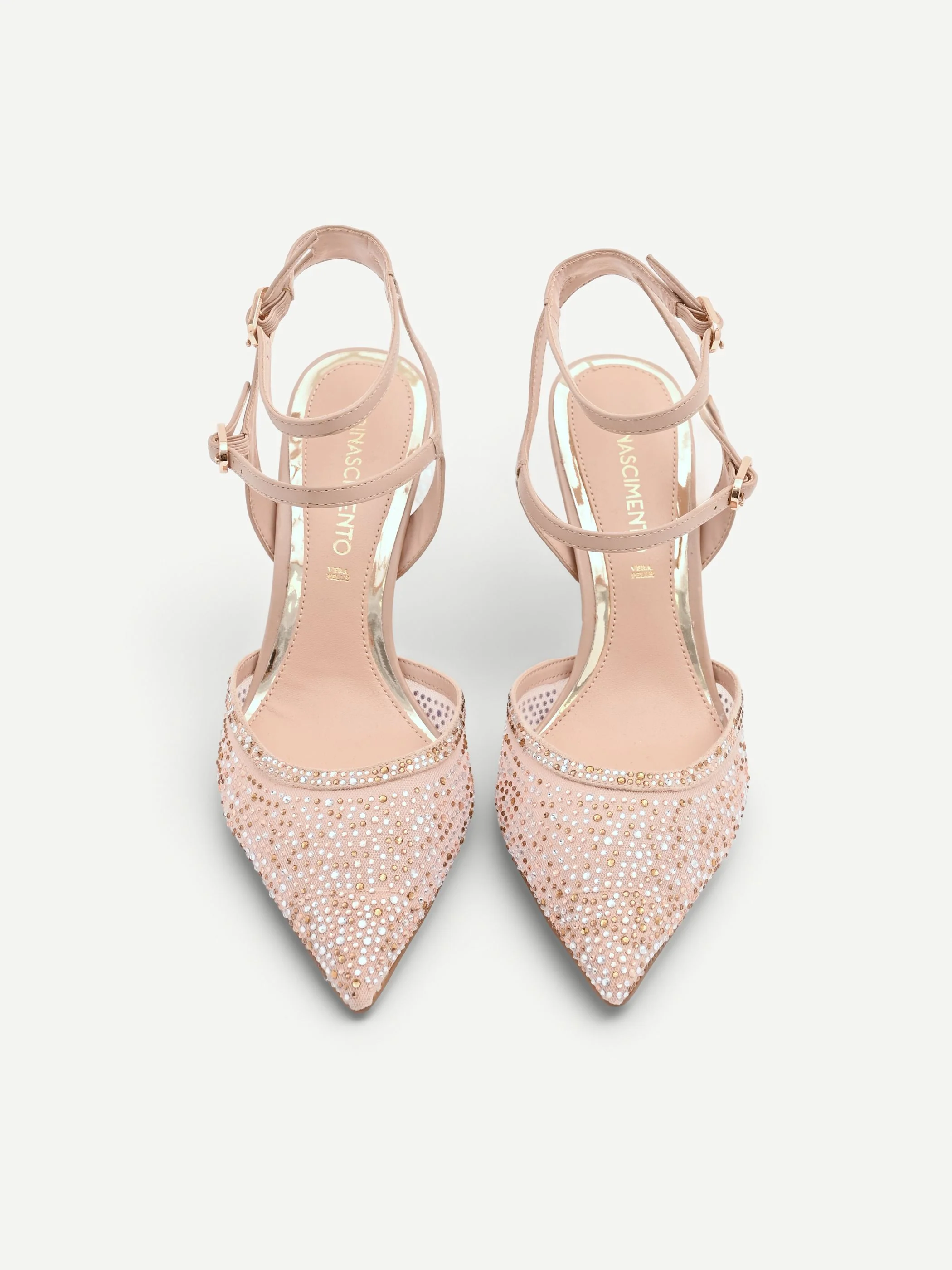 Décolleté rosa cipria con cristalli - Image 4