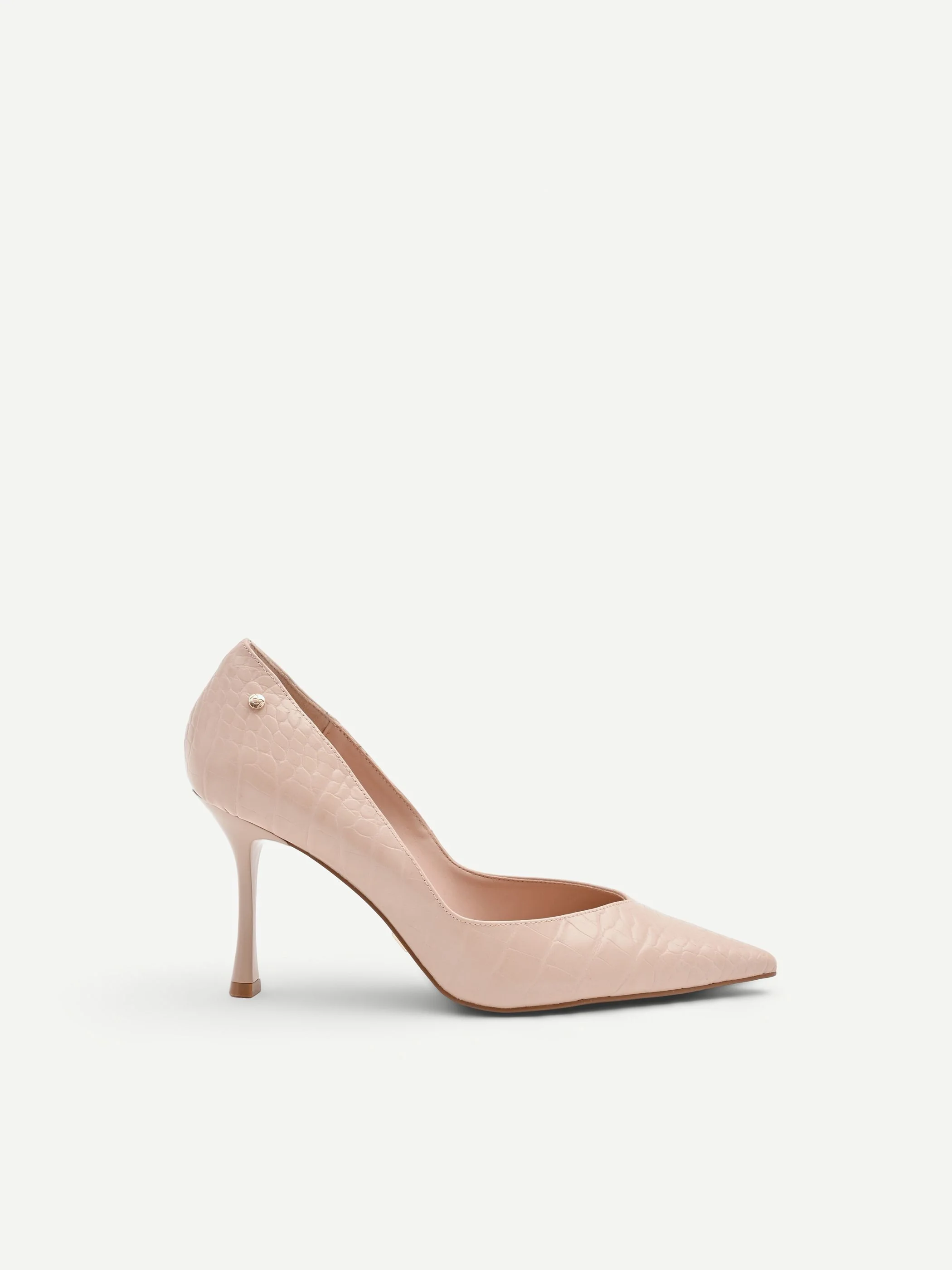 Décolleté rosa in vernice effetto coccodrillo - Image 5