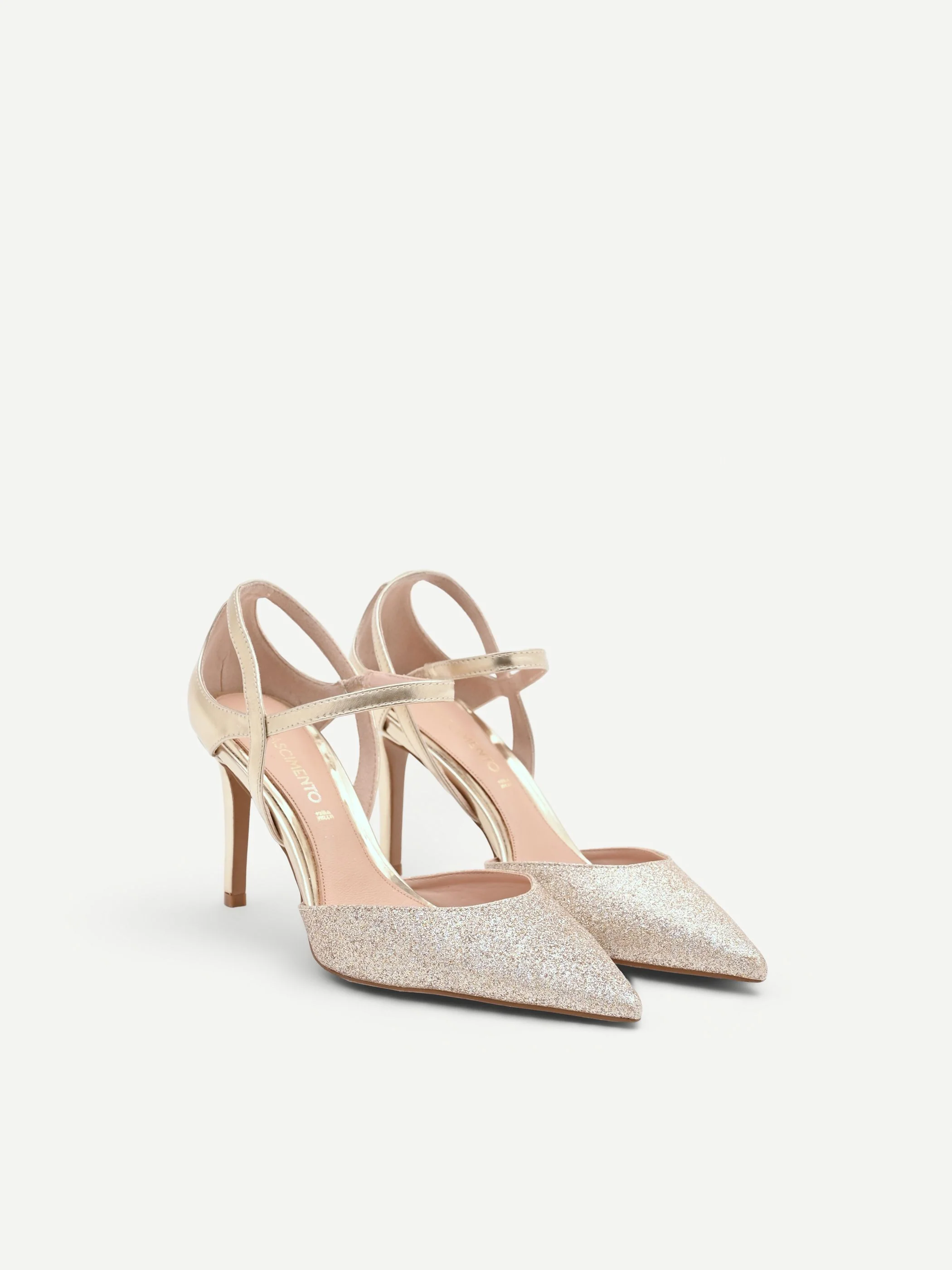 Décolleté slingback oro con doppia legatura - Image 2