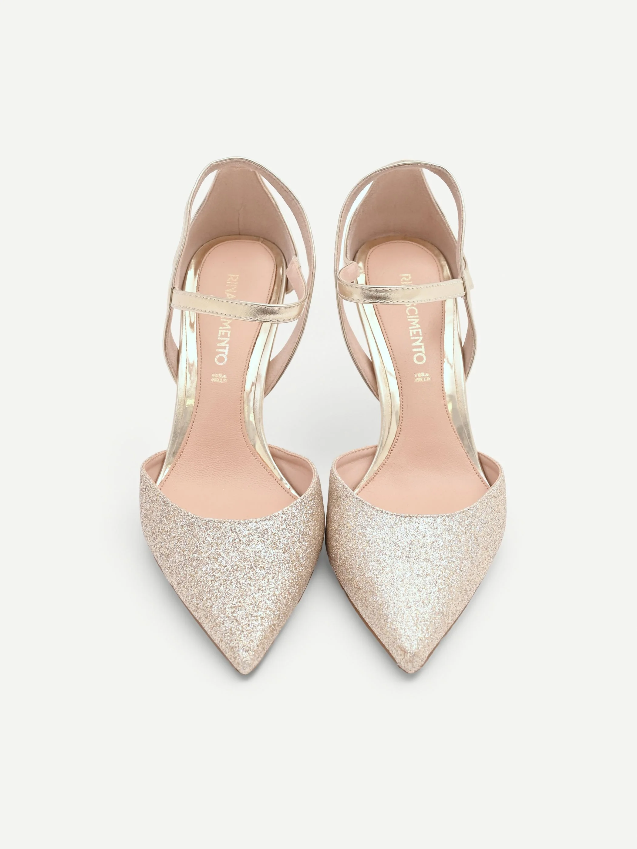Décolleté slingback oro con doppia legatura - Image 3