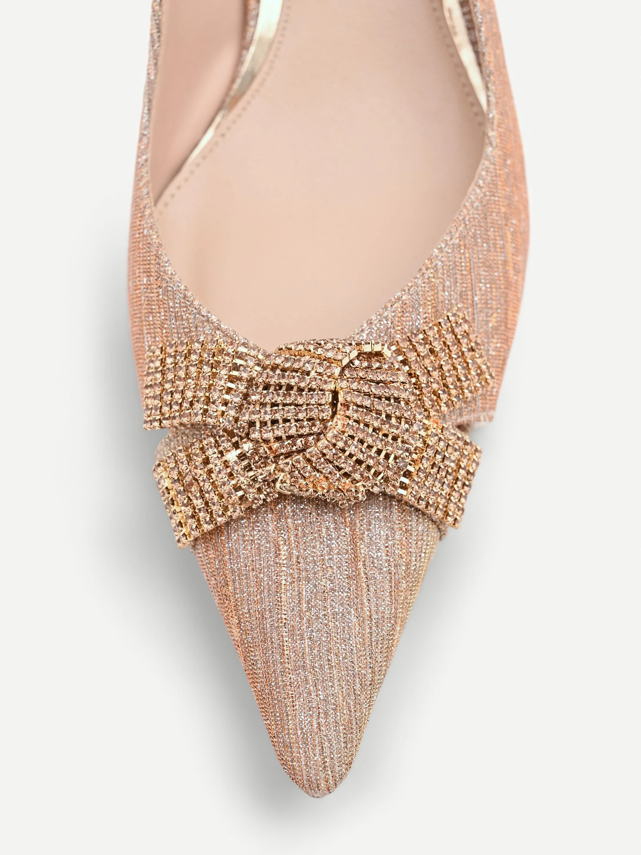 Décolleté slingback oro con fiocco - Image 3