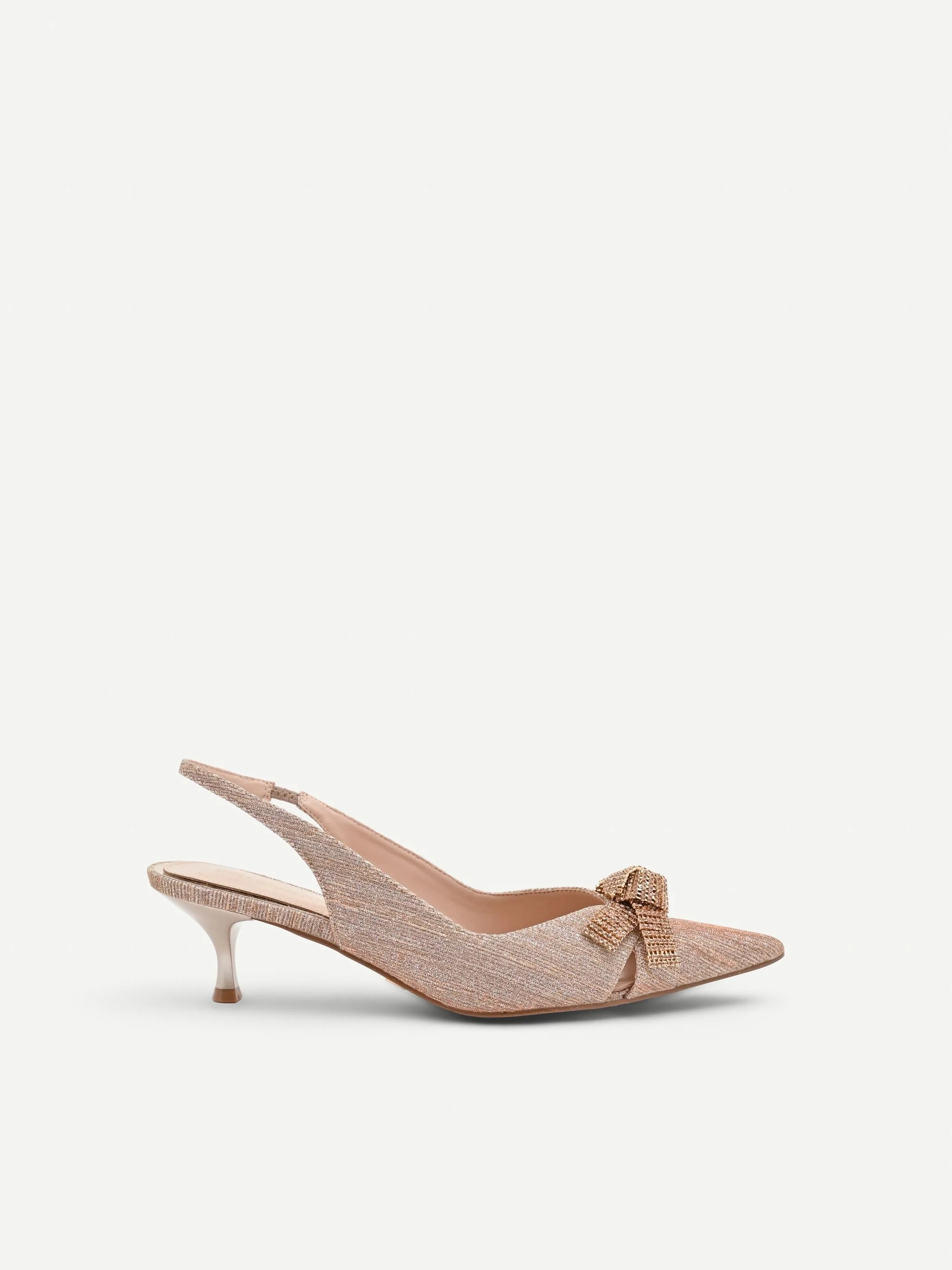 Décolleté slingback oro con fiocco - Image 5