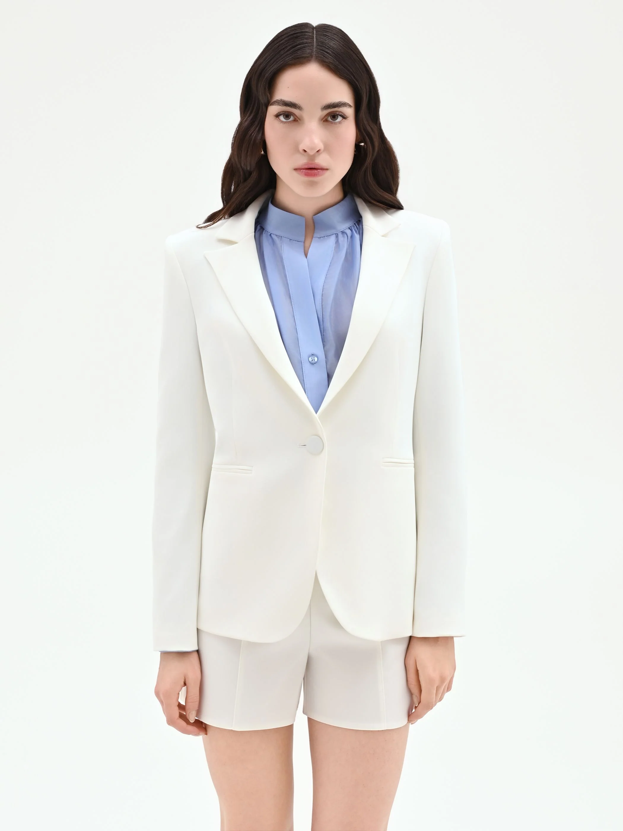 Giacca blazer bianca monopetto - Image 4