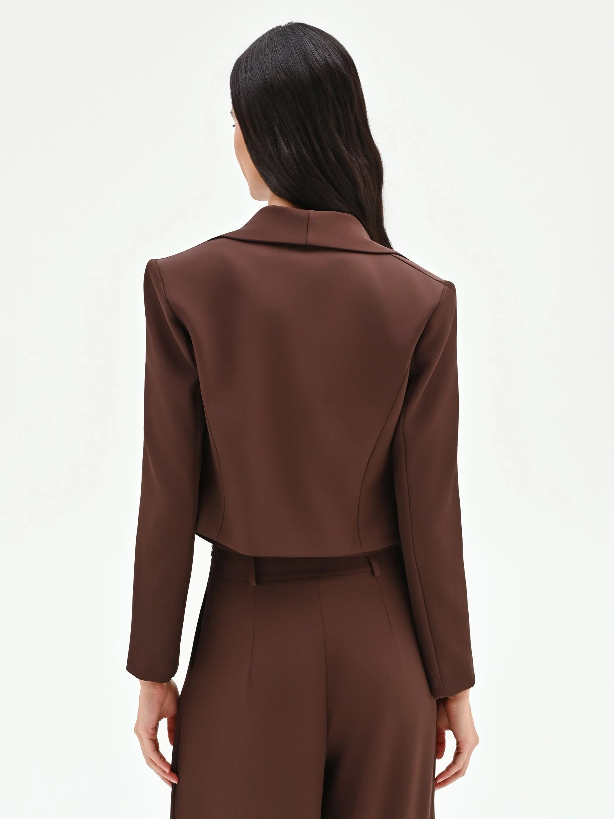 Giacca blazer cioccolato con bottoni design - Image 2