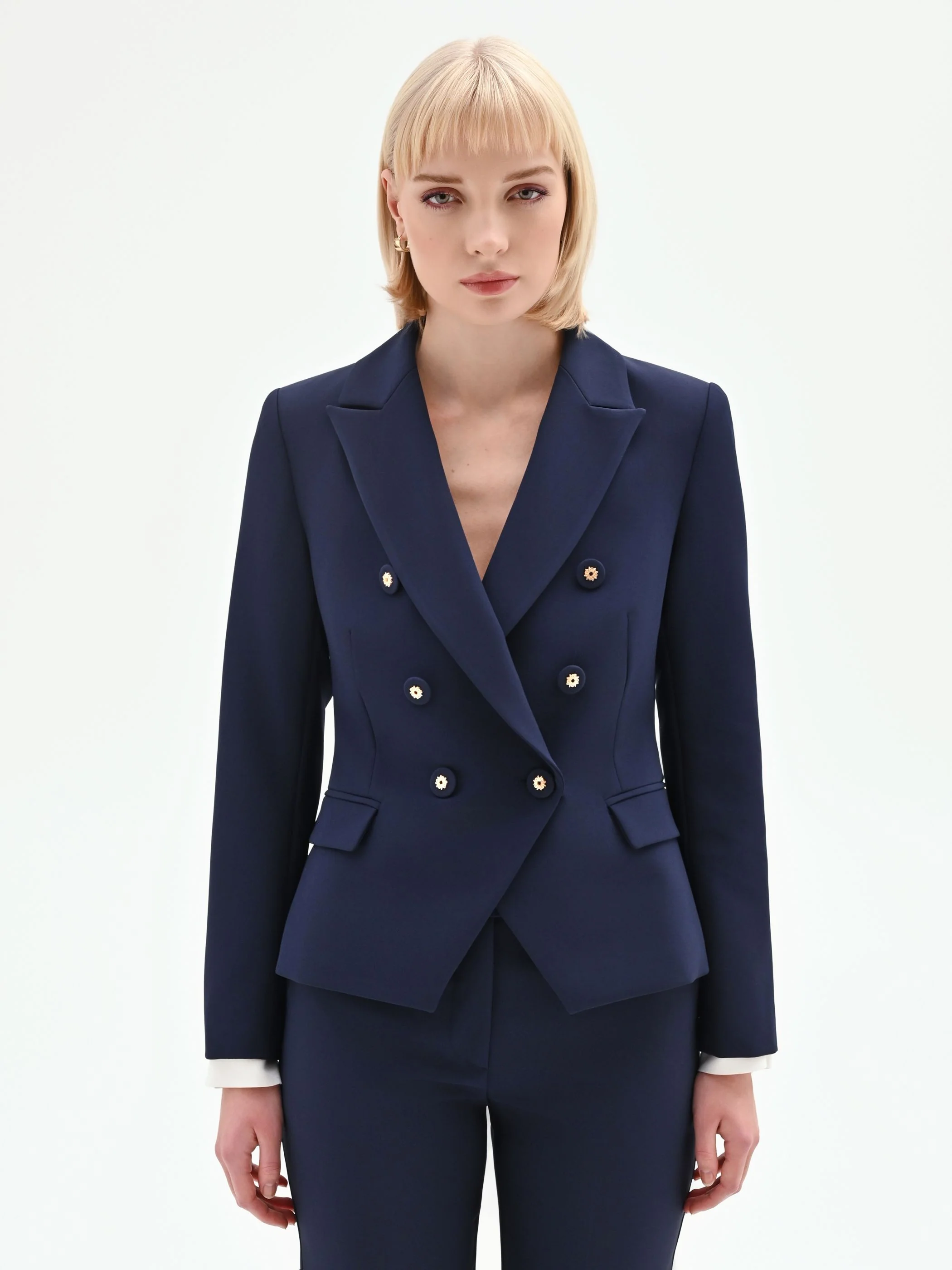 Giacca blazer doppiopetto blu - Image 2