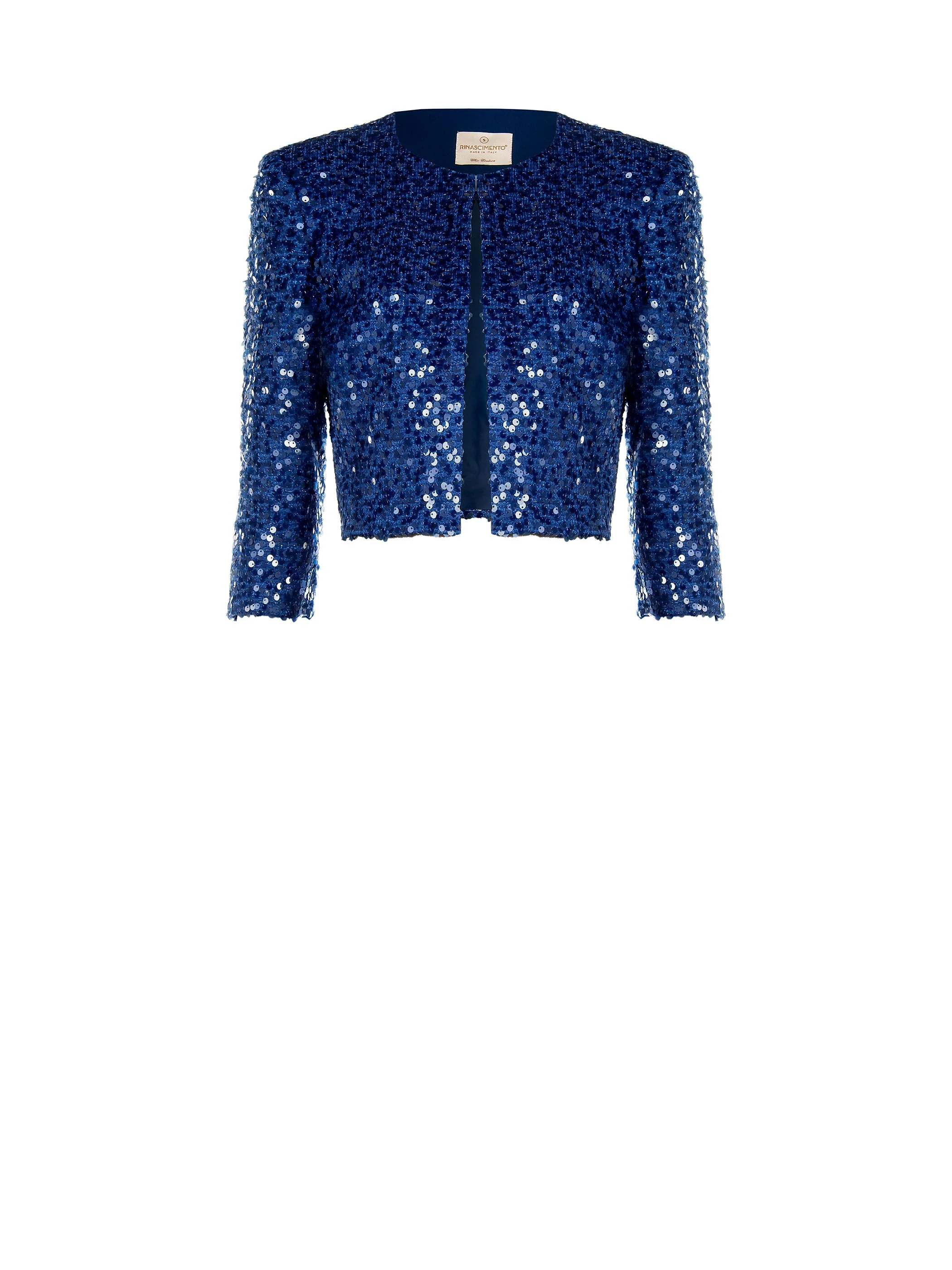 Giacca blu brillante in paillettes - Image 6