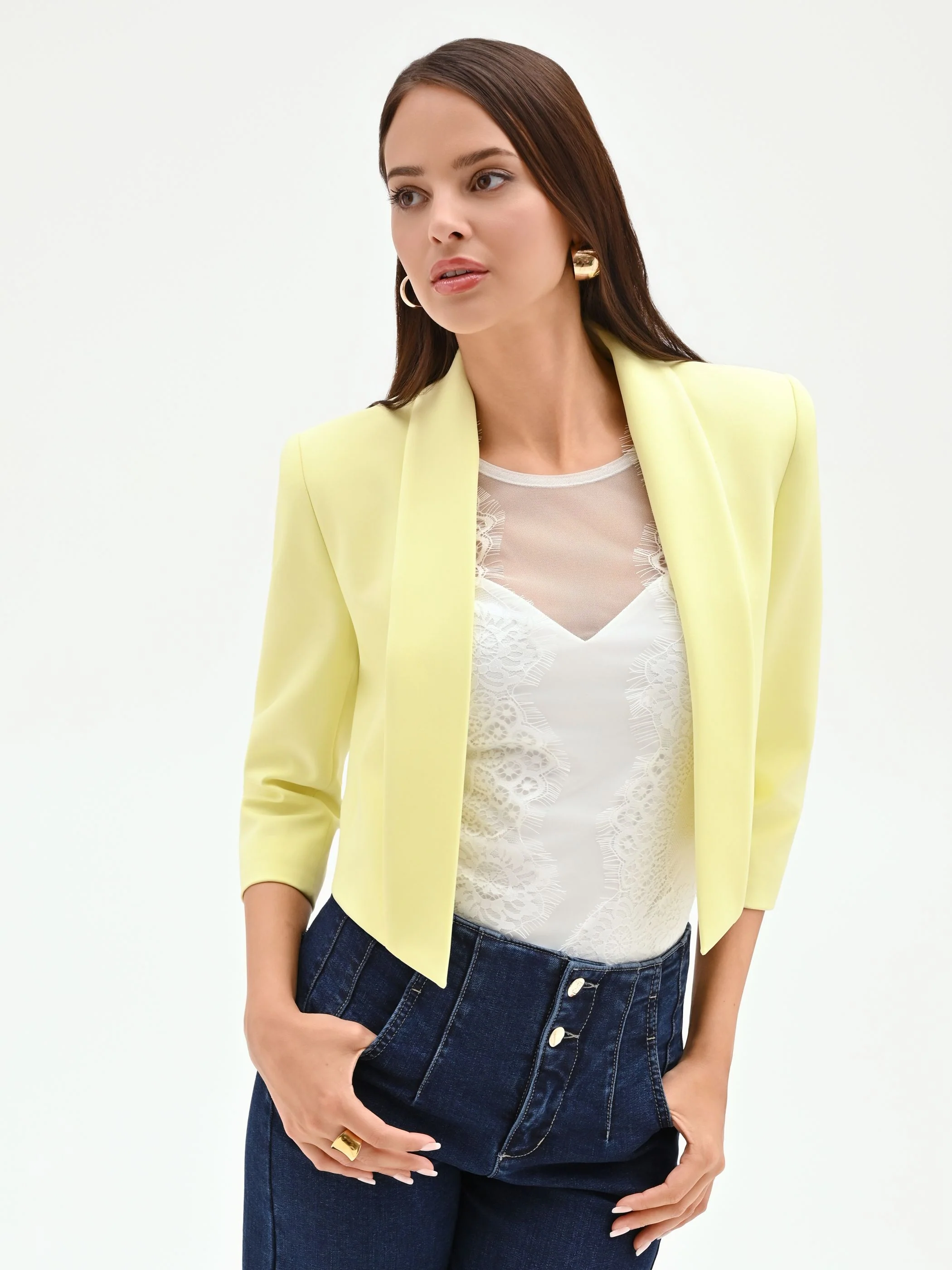 Giacca bolero giallo chiaro - Image 5