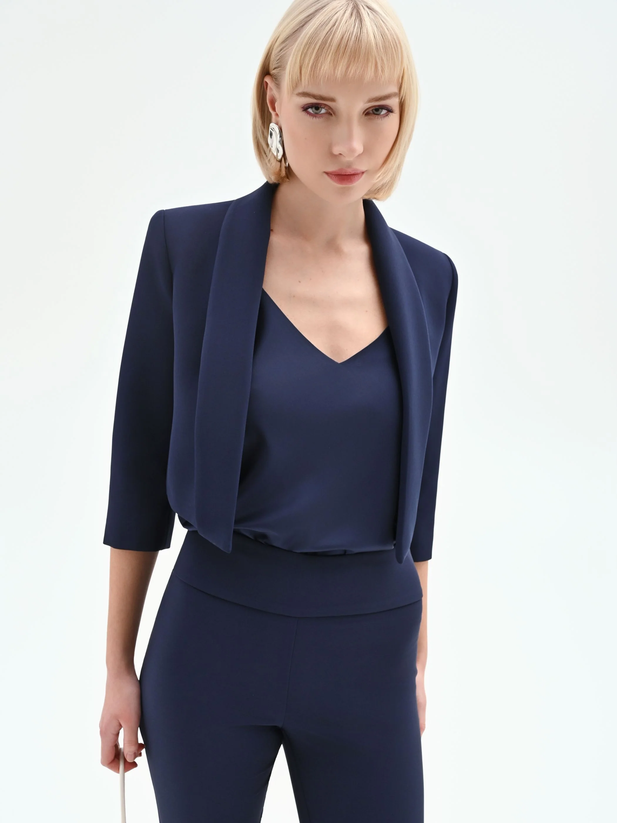Giacca corta blu a bolero - Image 6