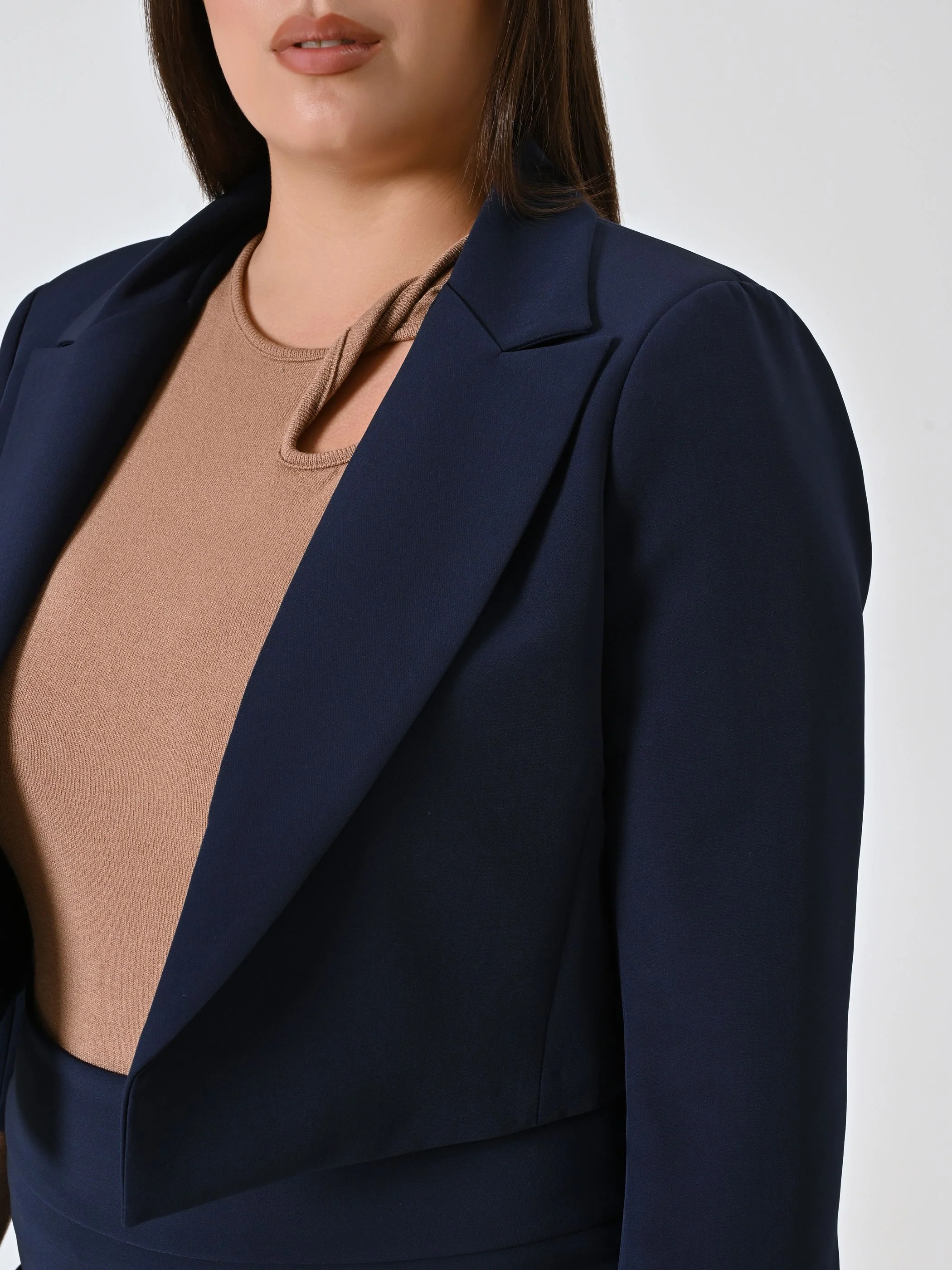 Giacca Corta Curvy Blu - Image 3