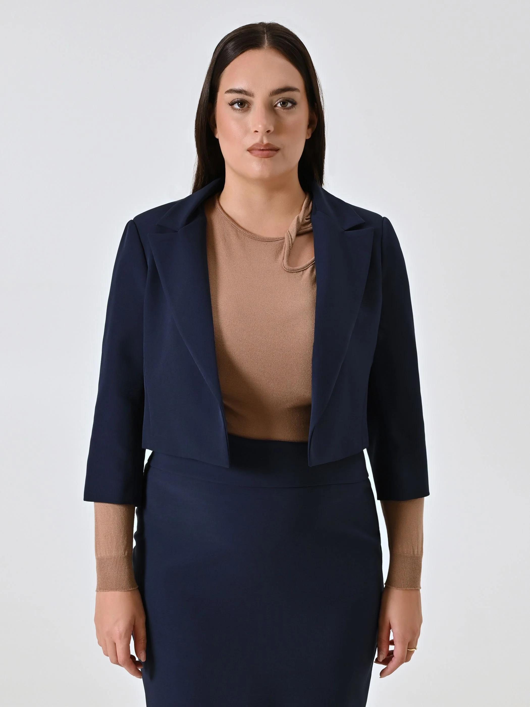 Giacca Corta Curvy Blu - Image 4