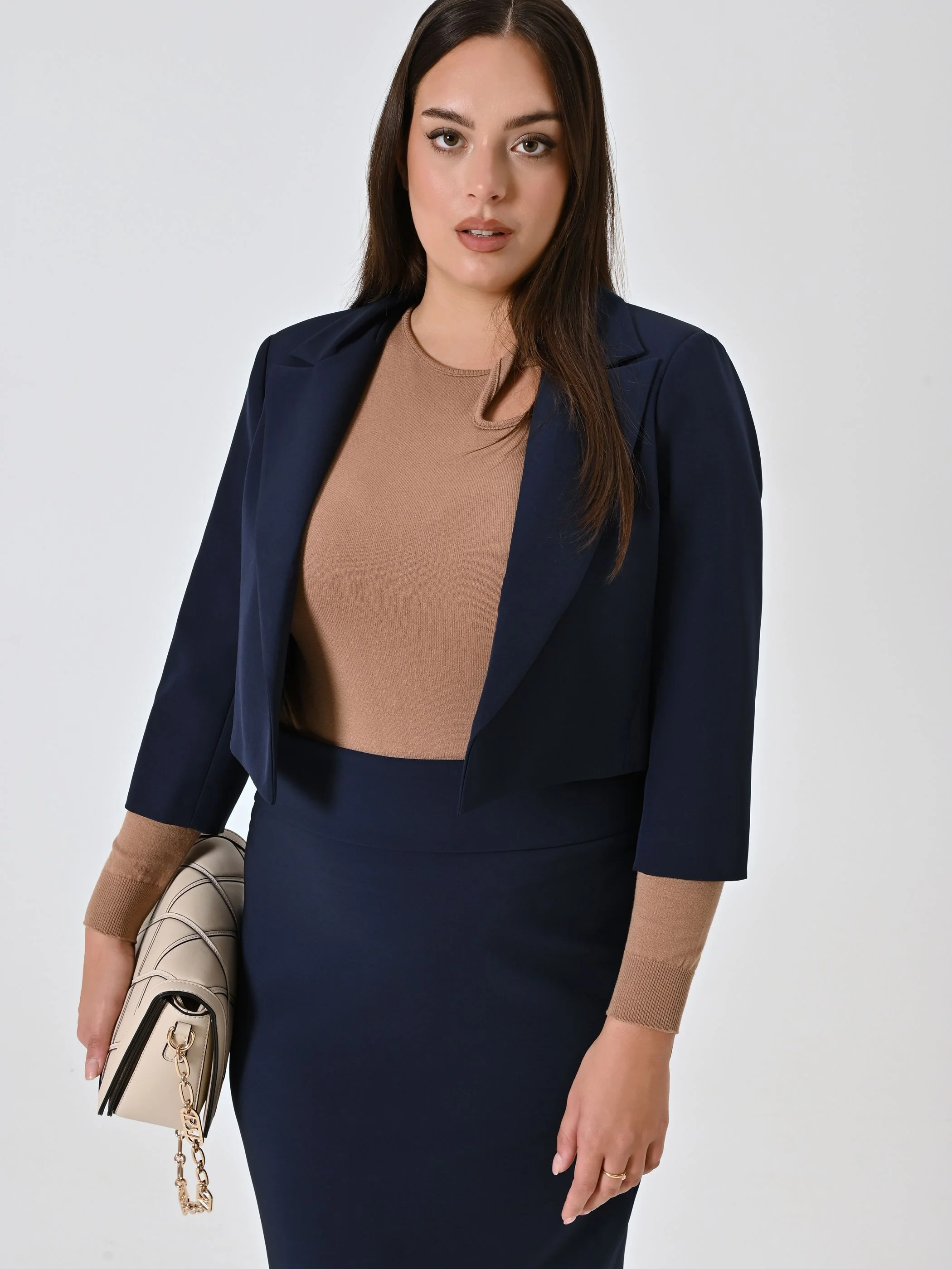 Giacca Corta Curvy Blu - Image 6