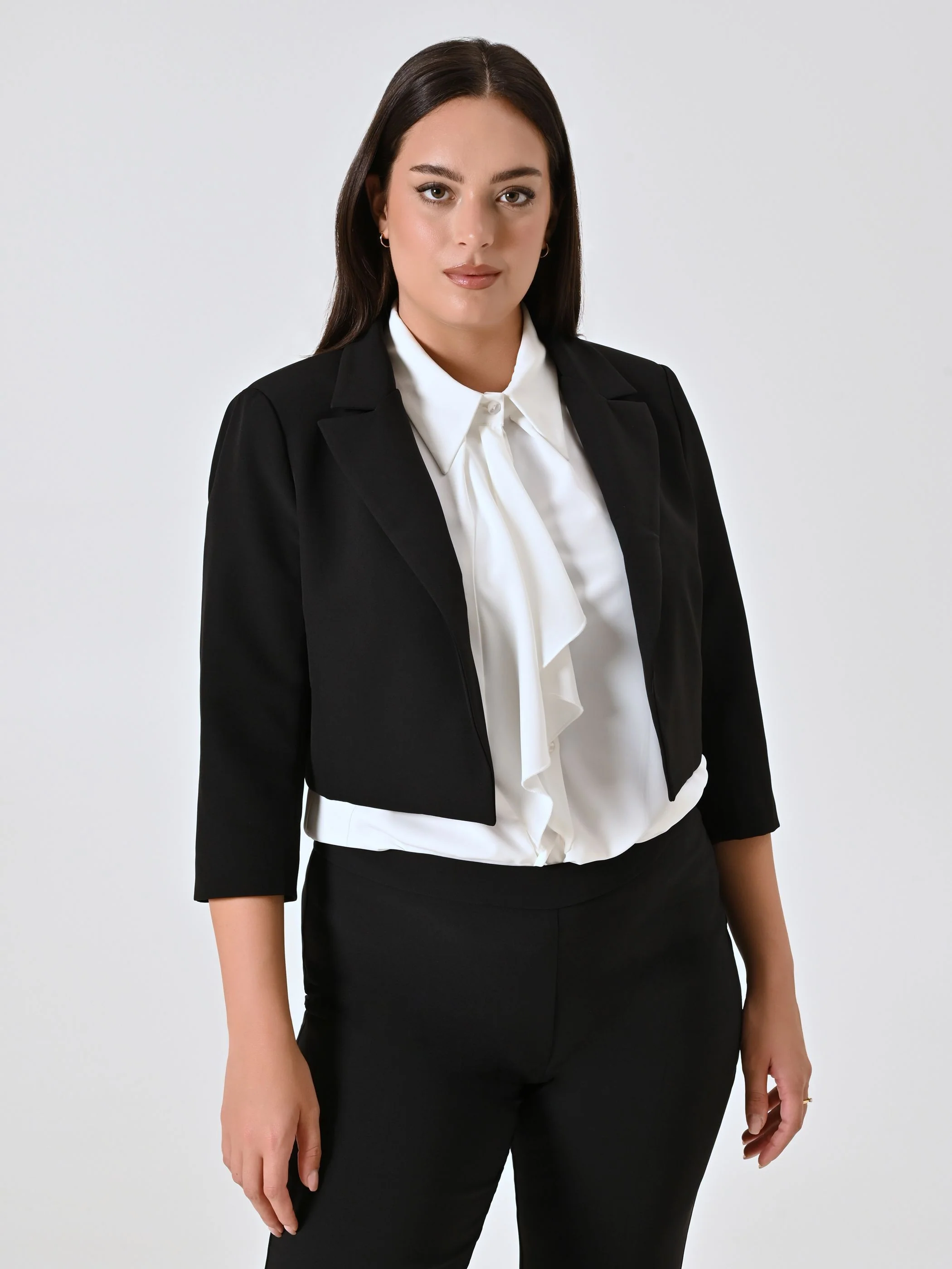 Giacca Corta Curvy Nera - Image 3