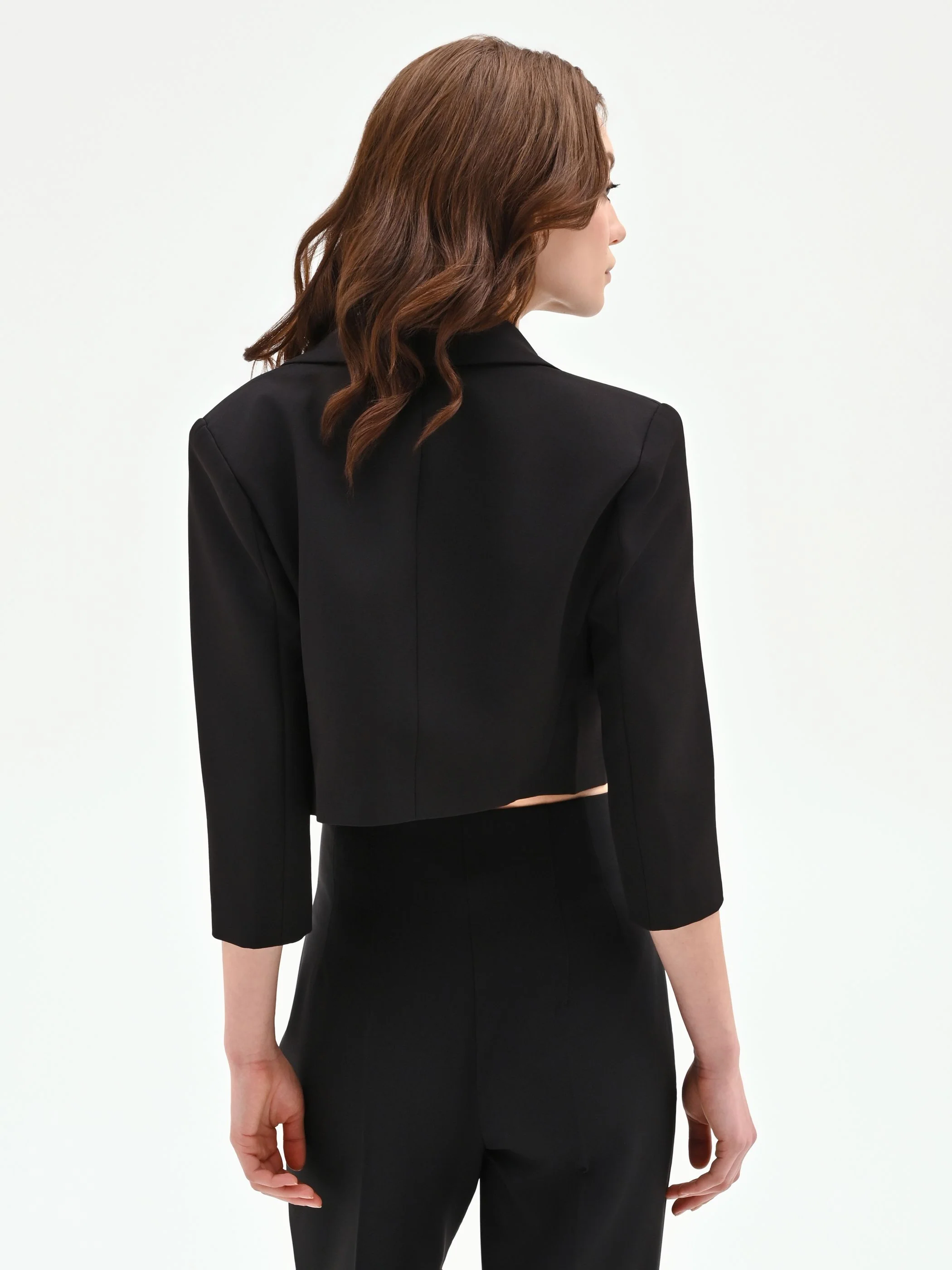 Giacca corta nera stile bolero
