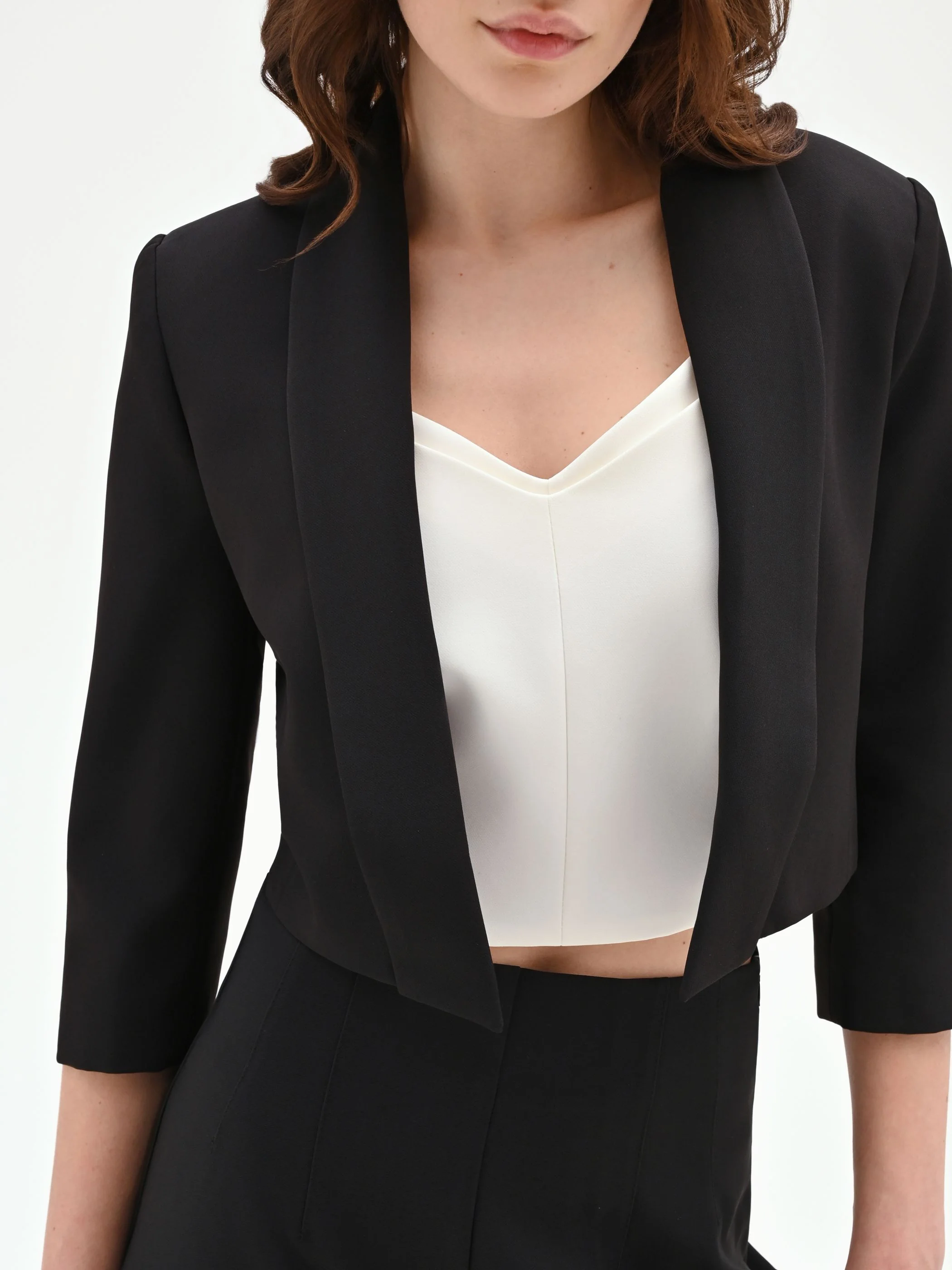 Giacca corta nera stile bolero - Image 2